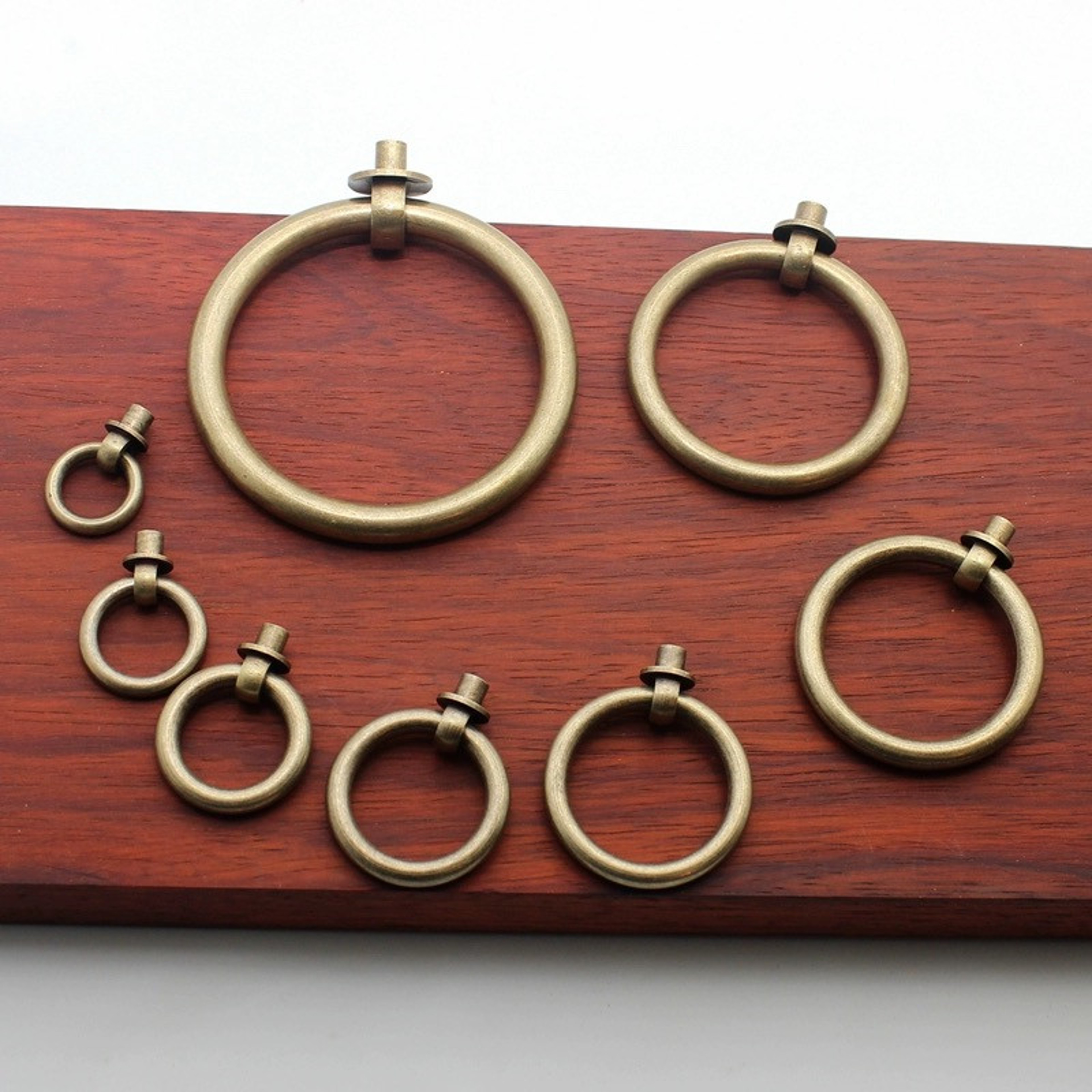 Antique Bronze Drawer Ring Pull for Cabinet, Dresser and Wardrobe Doors – view 5