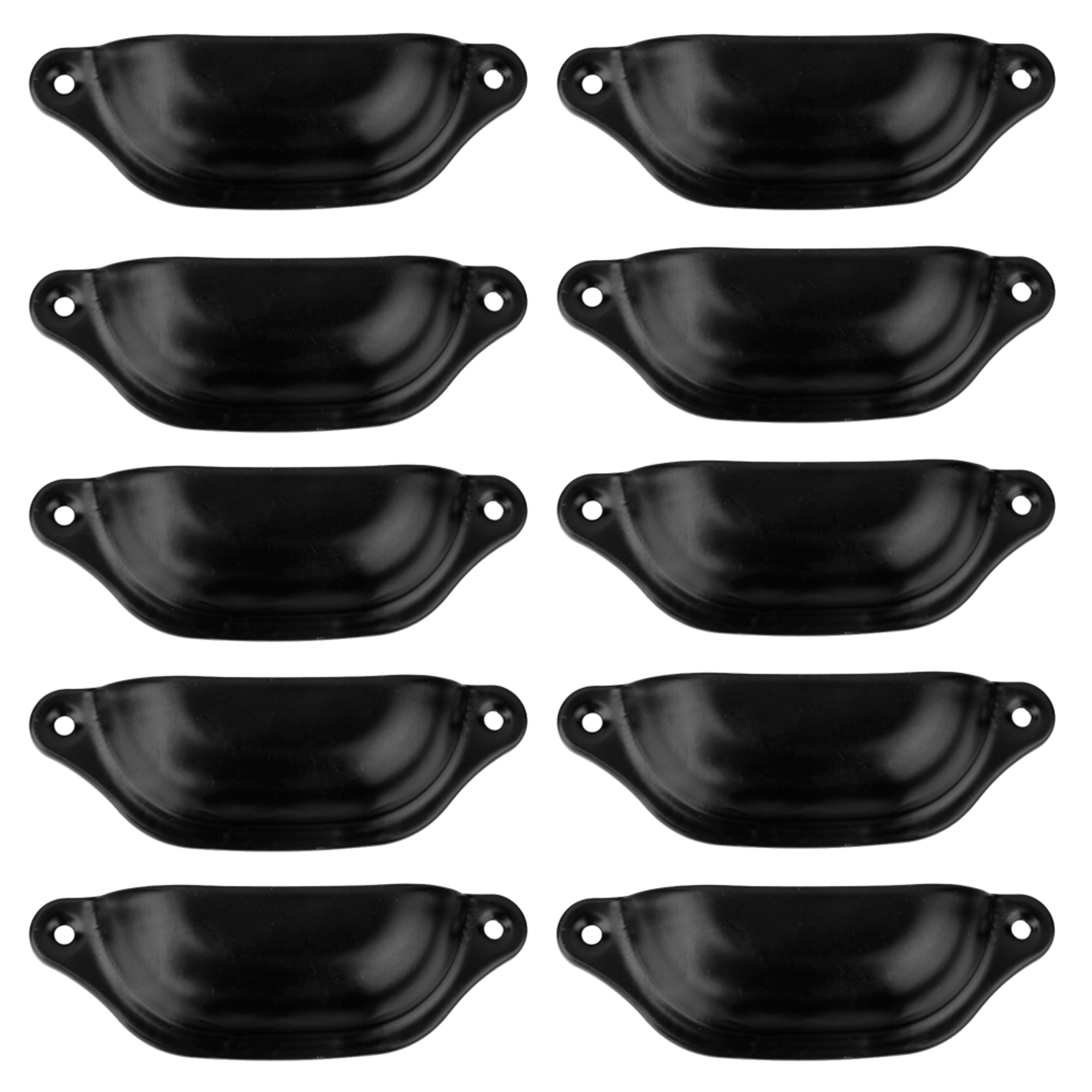 Vintage Black Shell Drawer Pulls Pack Zinc Alloy Cabinet Knobs – view 1