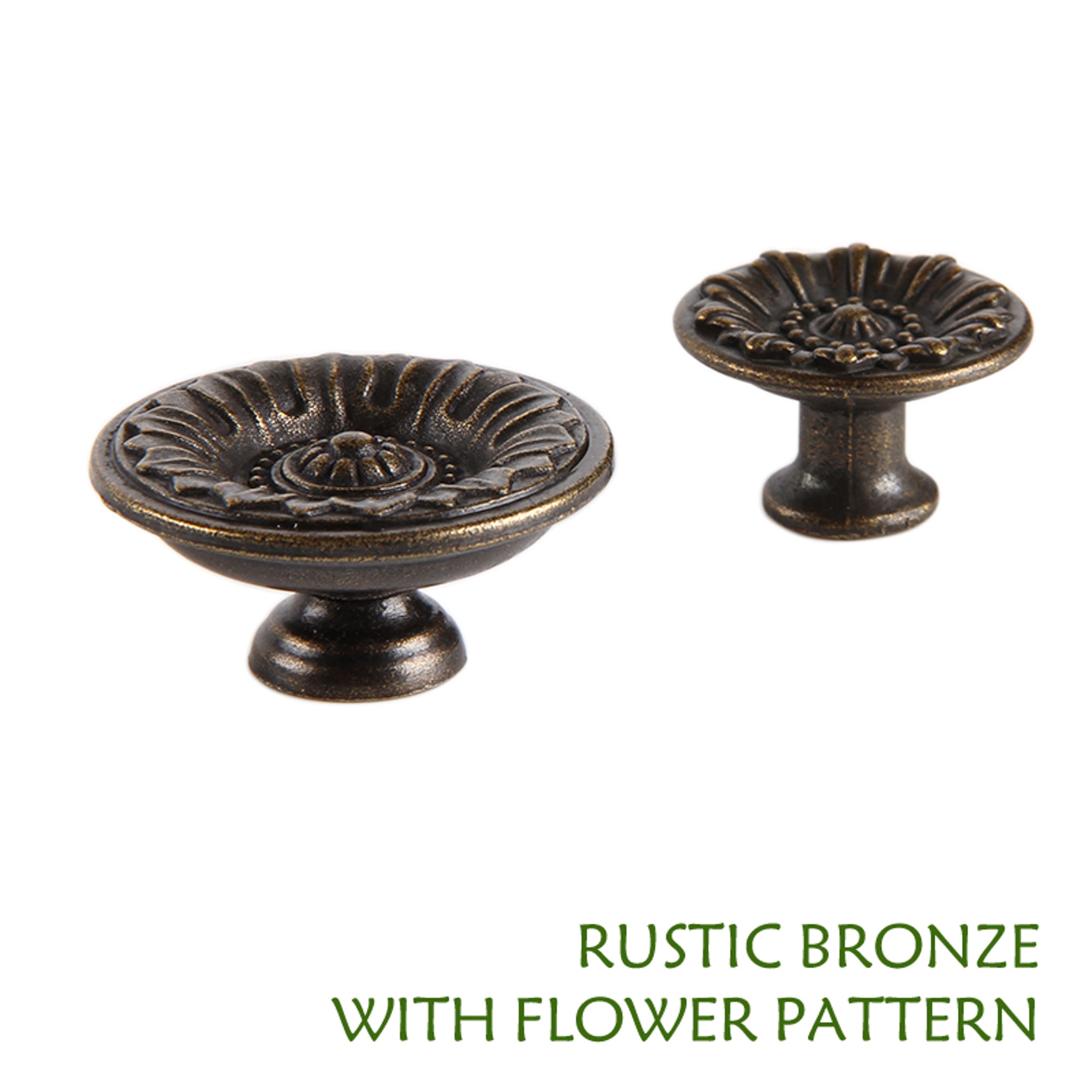 Antique Bronze Round Cabinet Knob for Drawers and Cupboards – view 1