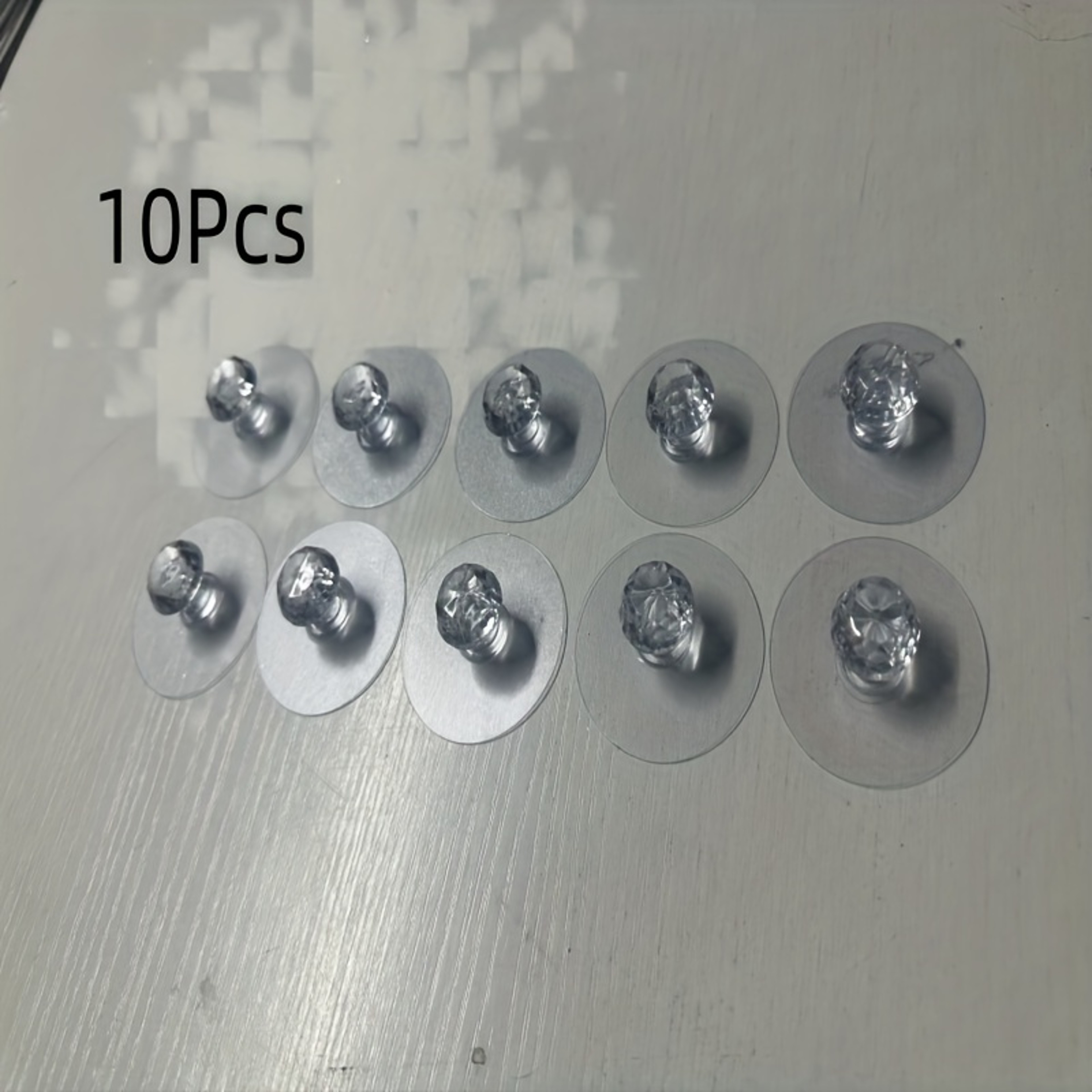 Transparent Crystal Cabinet Knobs with Self Adhesive Hook Handles – view 4