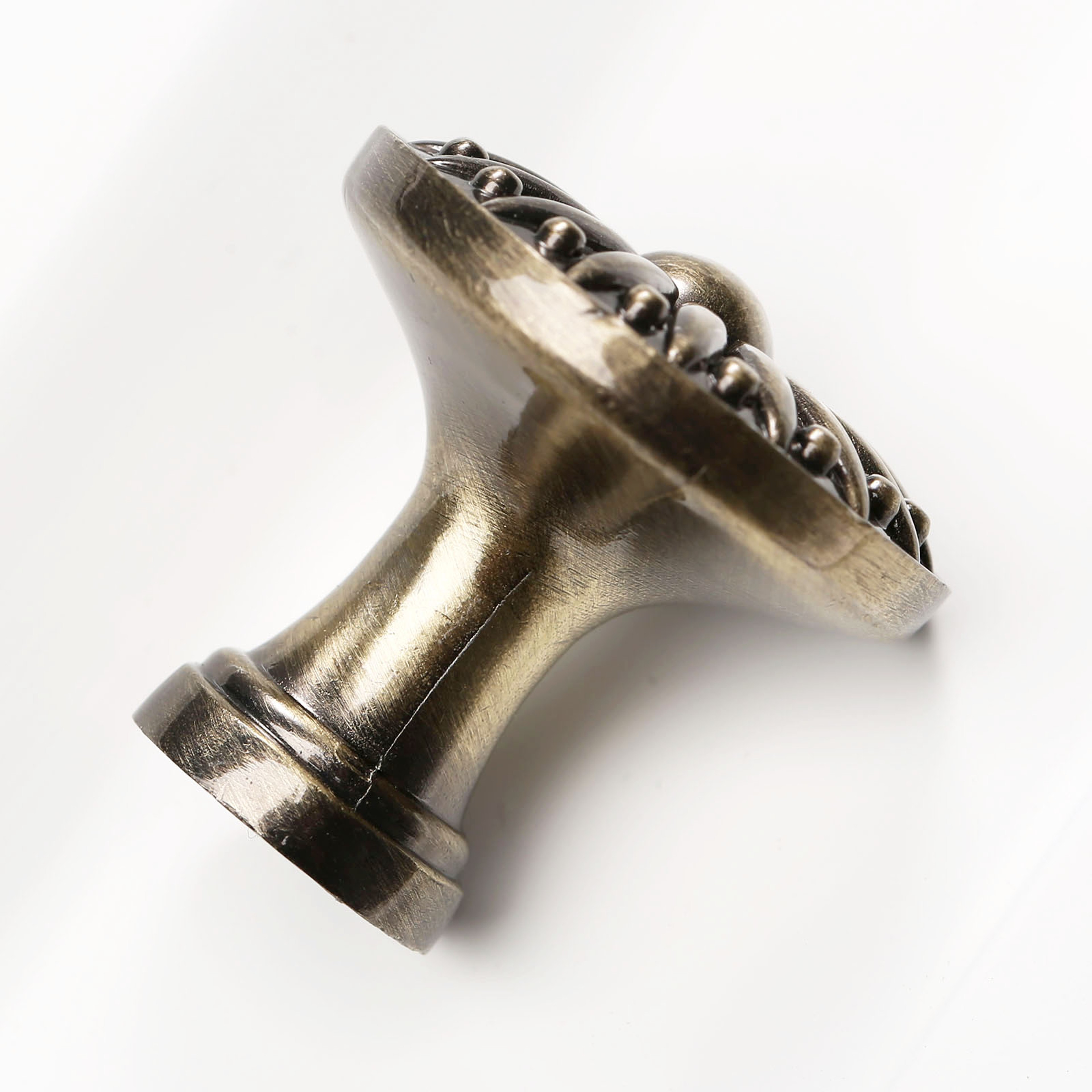 Vintage Cabinet Knob with Flower Embossed Design Round Handle Pulls for Dresser, Cupboard, and Drawer – view 3