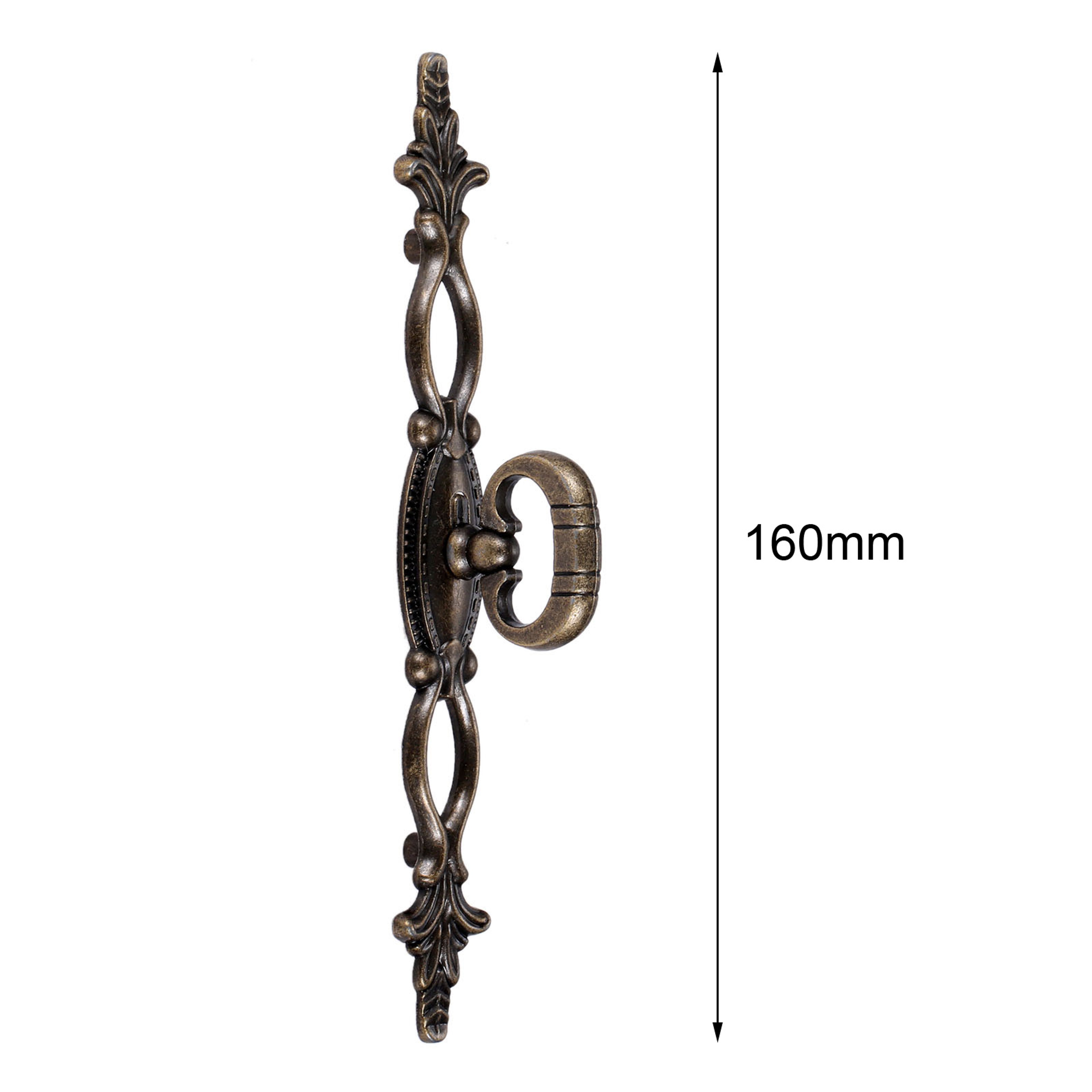 Antique Bronze Flower Pull Handles Vintage Lacework Cabinet Knobs – view 4
