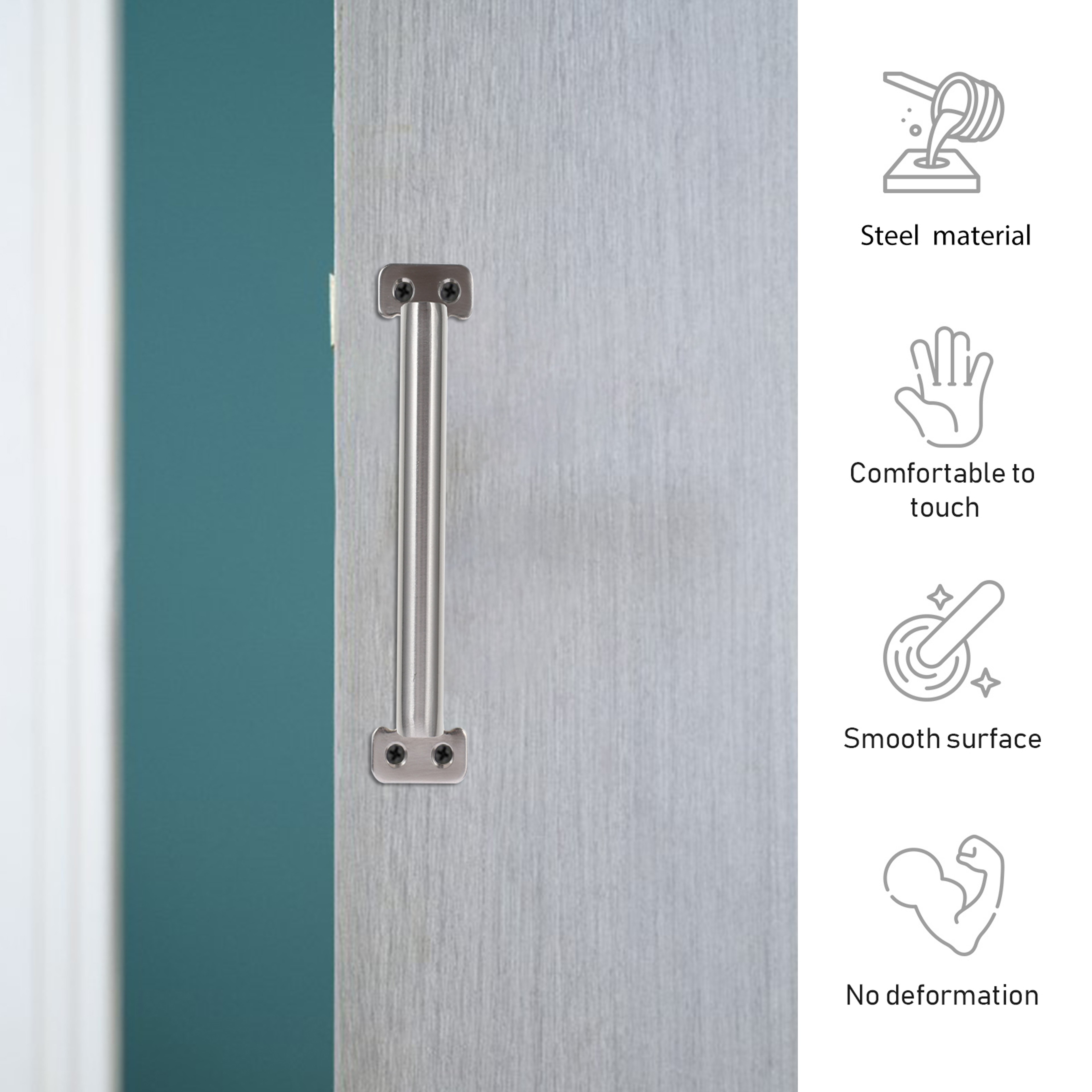 Stainless Steel Drawer Pulls Modern Wardrobe Handles for Furniture, Closet, Cabinet, Dresser – view 6