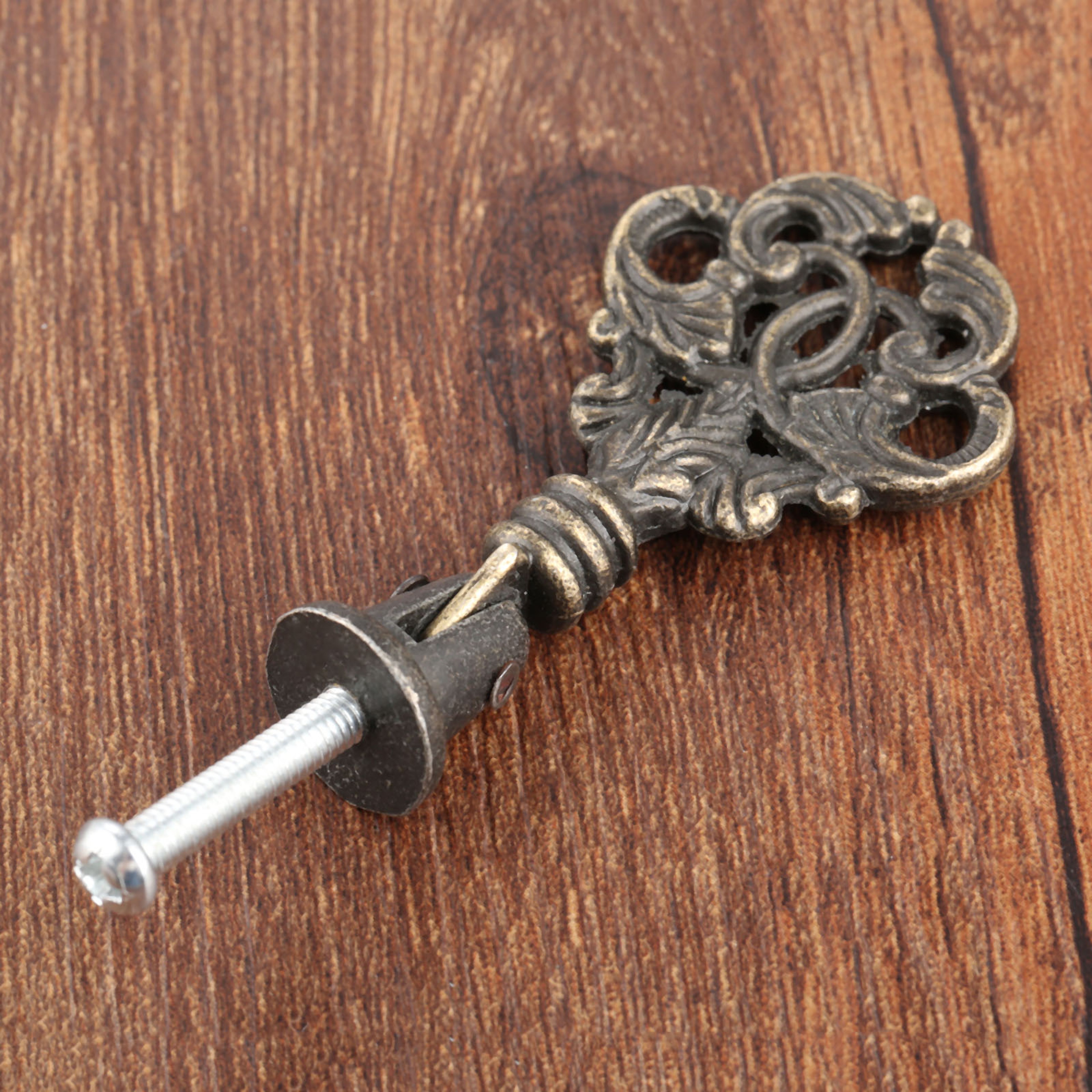 Antique Bronze Drawer Pull Handle Stylish Cabinet Hardware with Screws – view 1