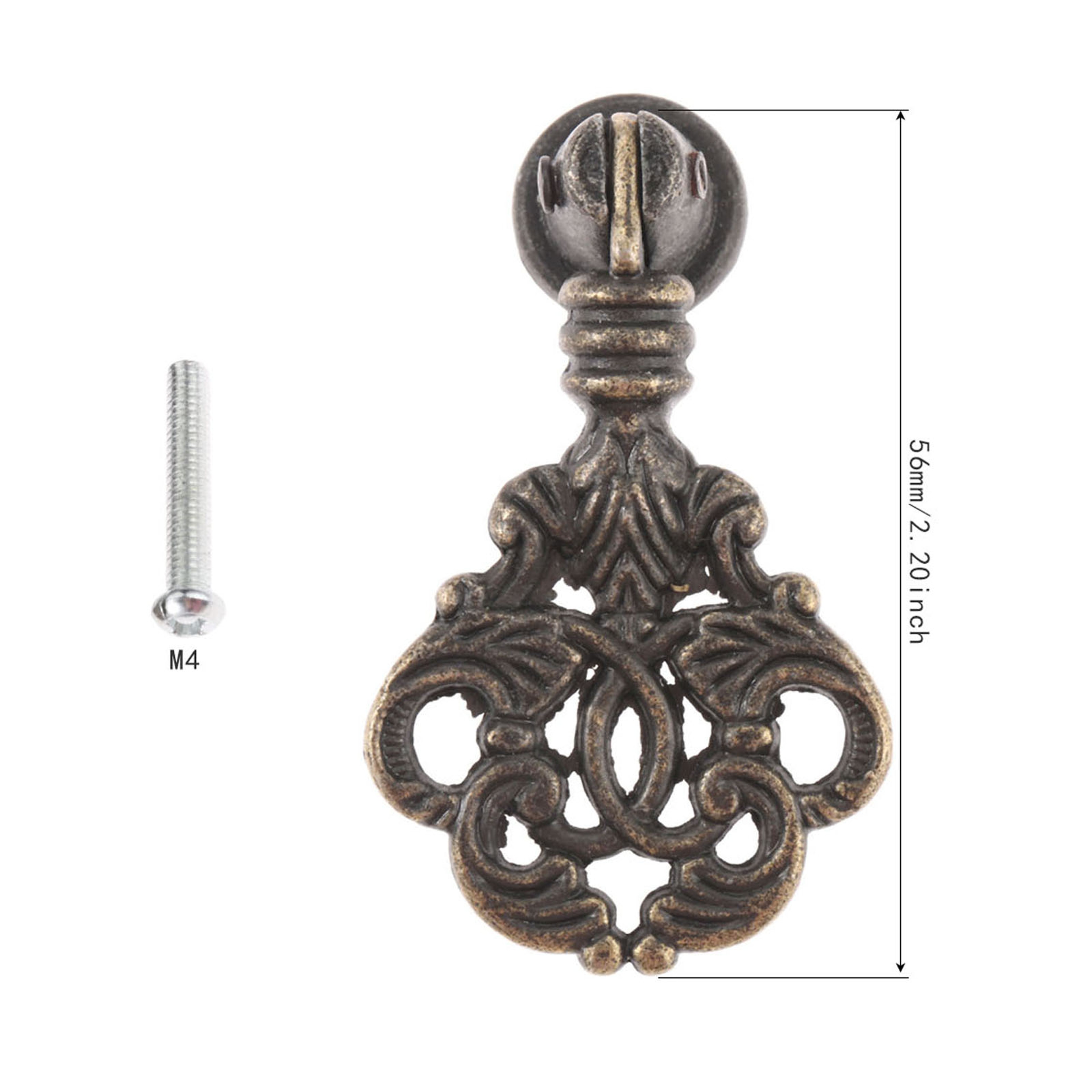 Antique Bronze Drawer Pull Handle Stylish Cabinet Hardware with Screws – view 3