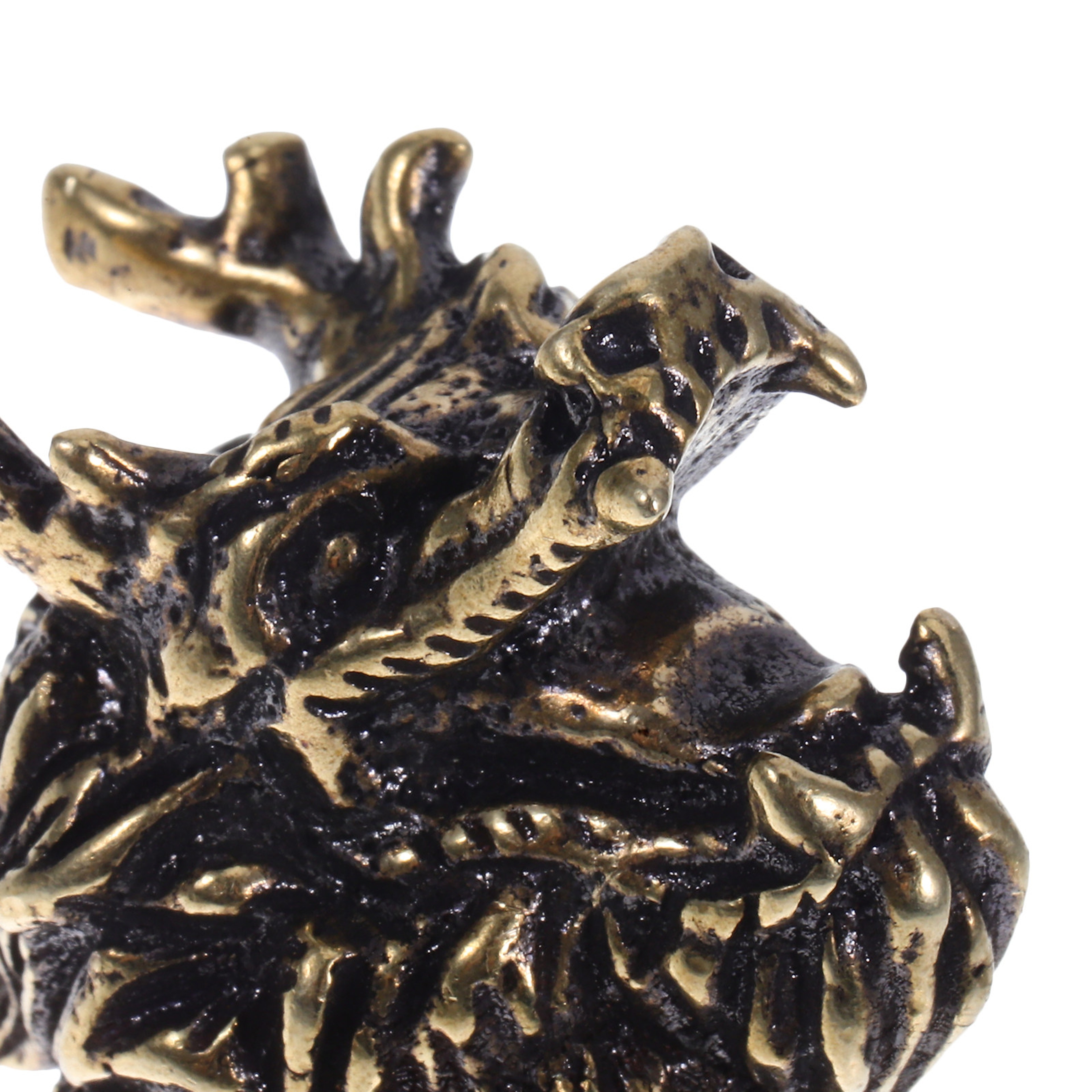 Brass Dragon Head Cabinet Handle New Chinese Style Drawer Pull Knob for Wardrobe, Dresser, Kitchen Cabinet – view 2