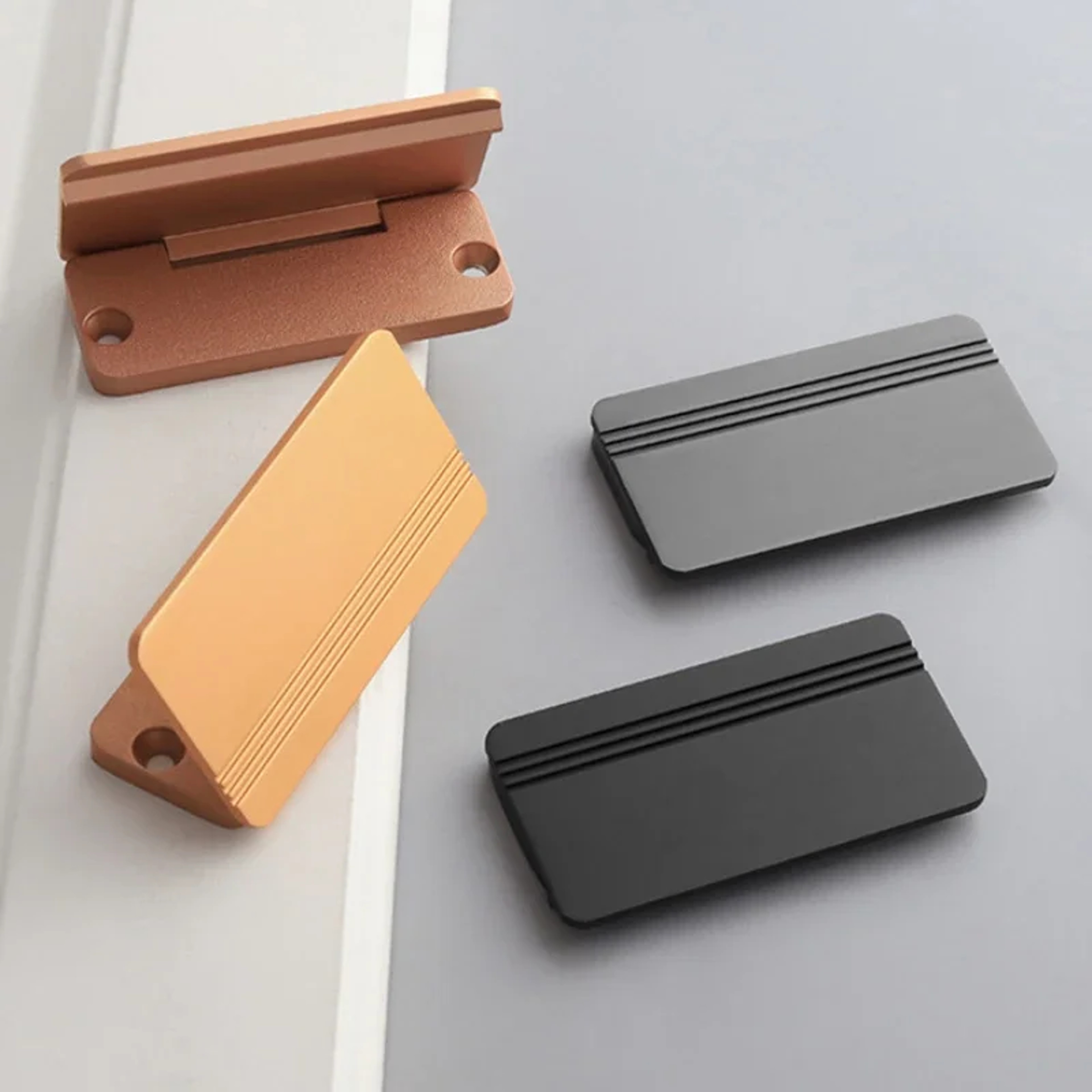 Invisible Cabinet Handle Black Concealed Drawer Pull 0
