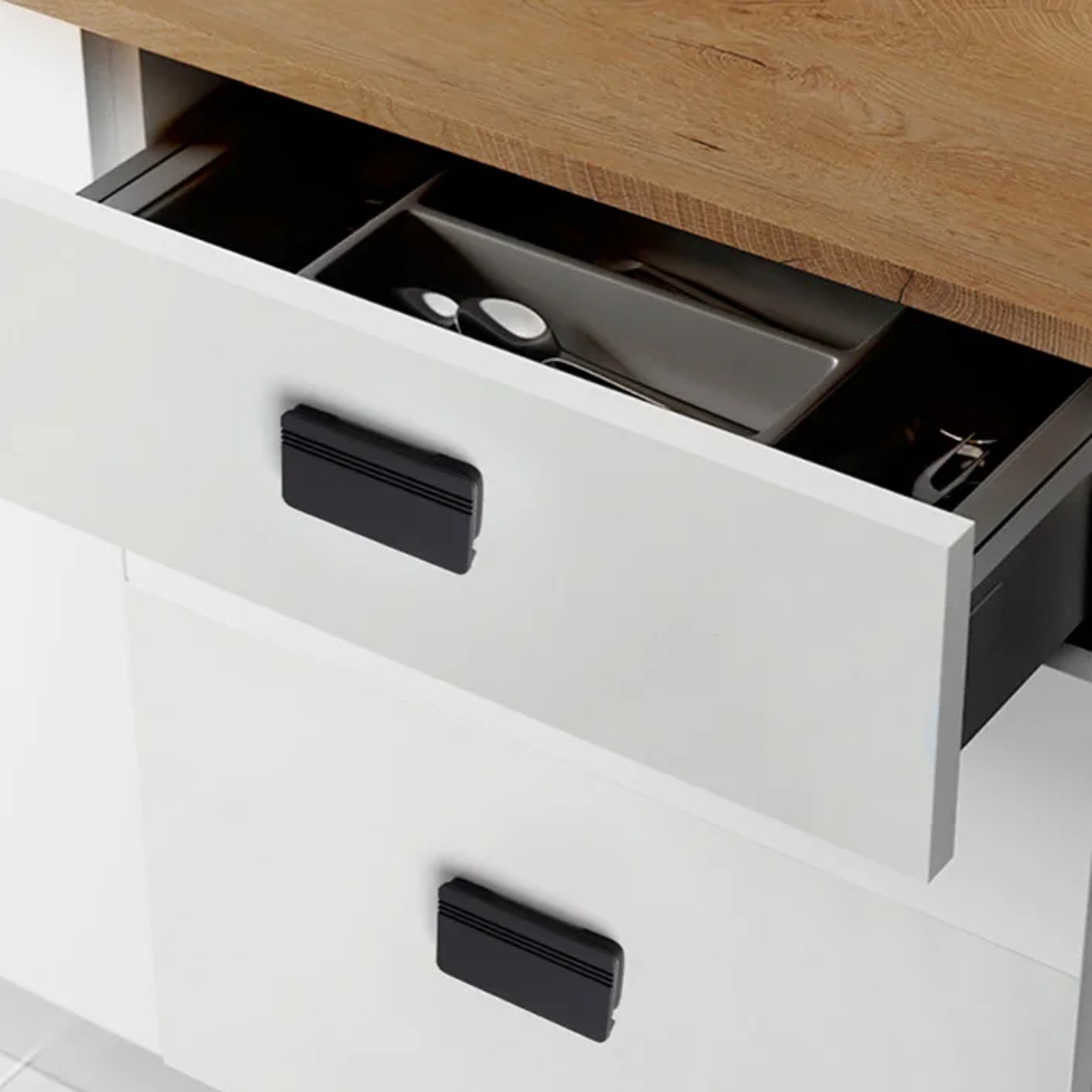 Invisible Cabinet Handle Black Concealed Drawer Pull 1