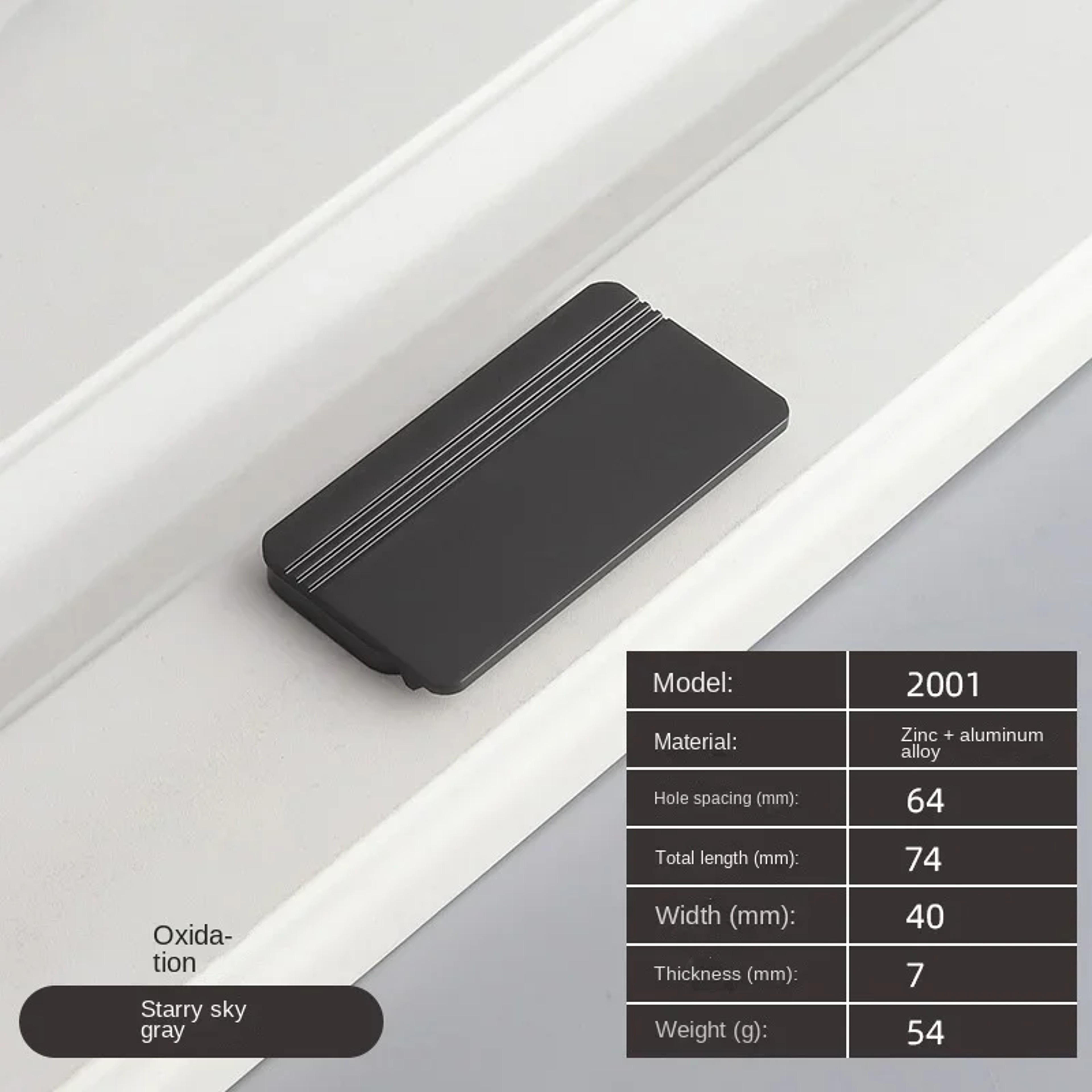 Invisible Cabinet Handle Black Concealed Drawer Pull 7