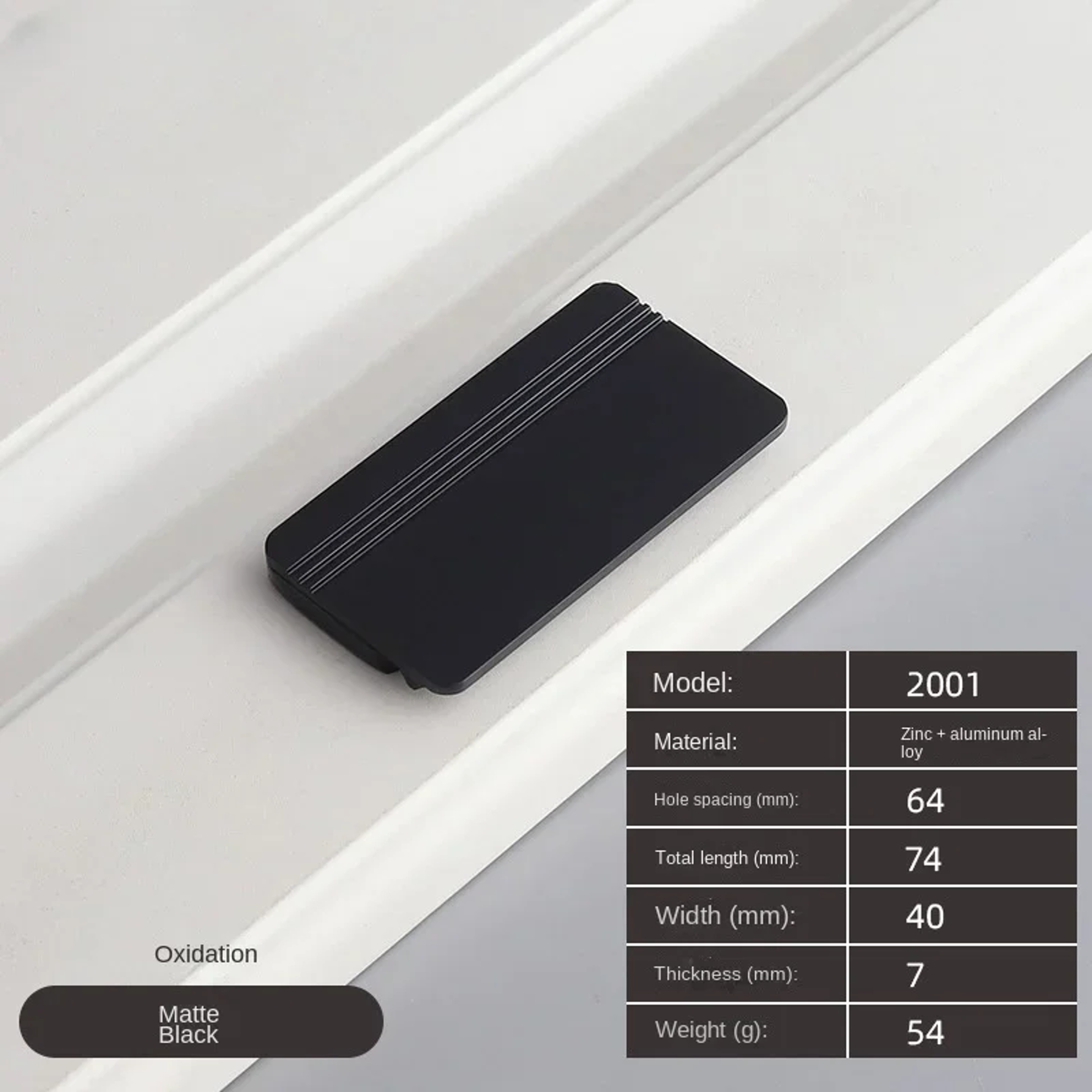 Invisible Cabinet Handle Black Concealed Drawer Pull 6