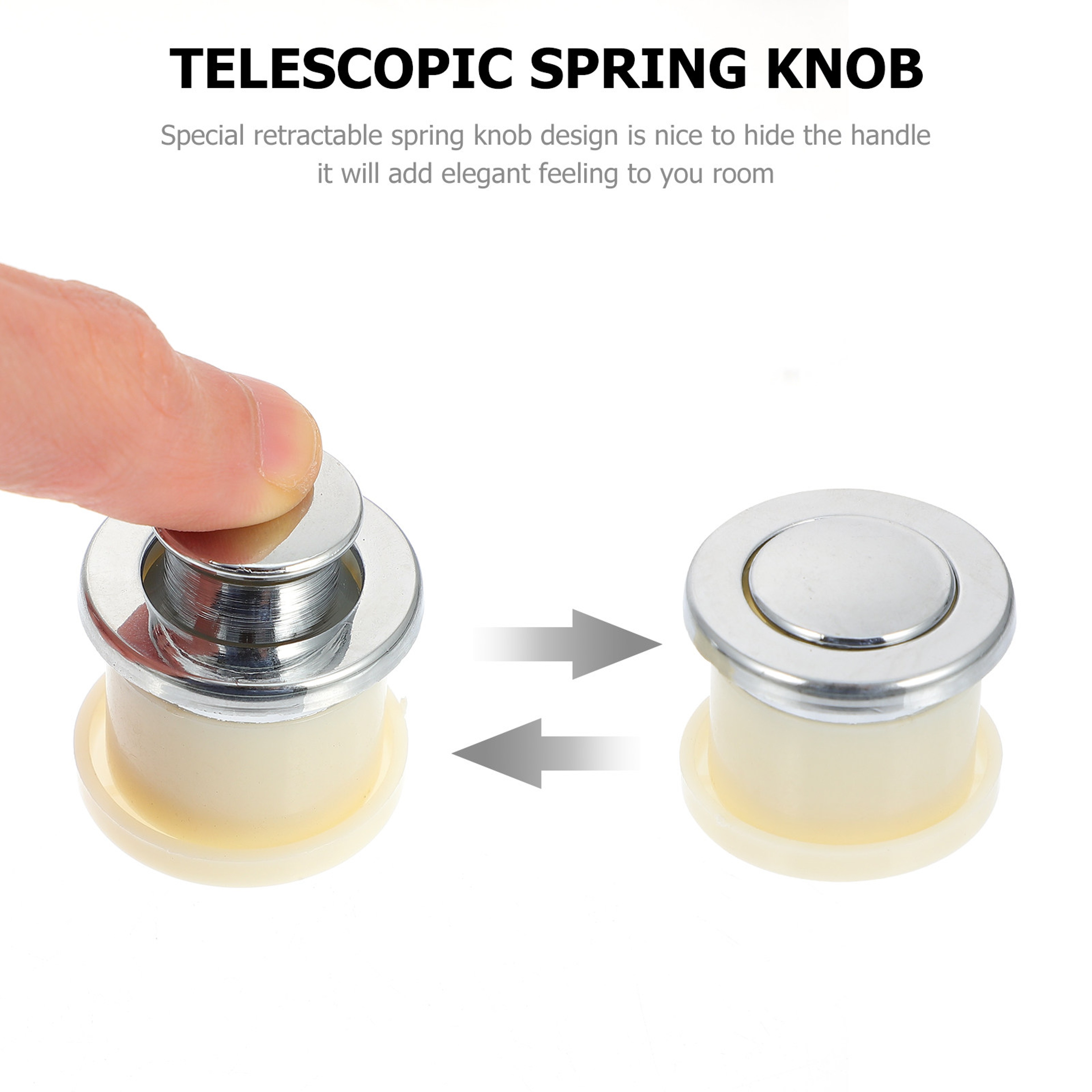 Retractable Cabinet Handle Set for Safe Hidden Drawer Pulls – view 4