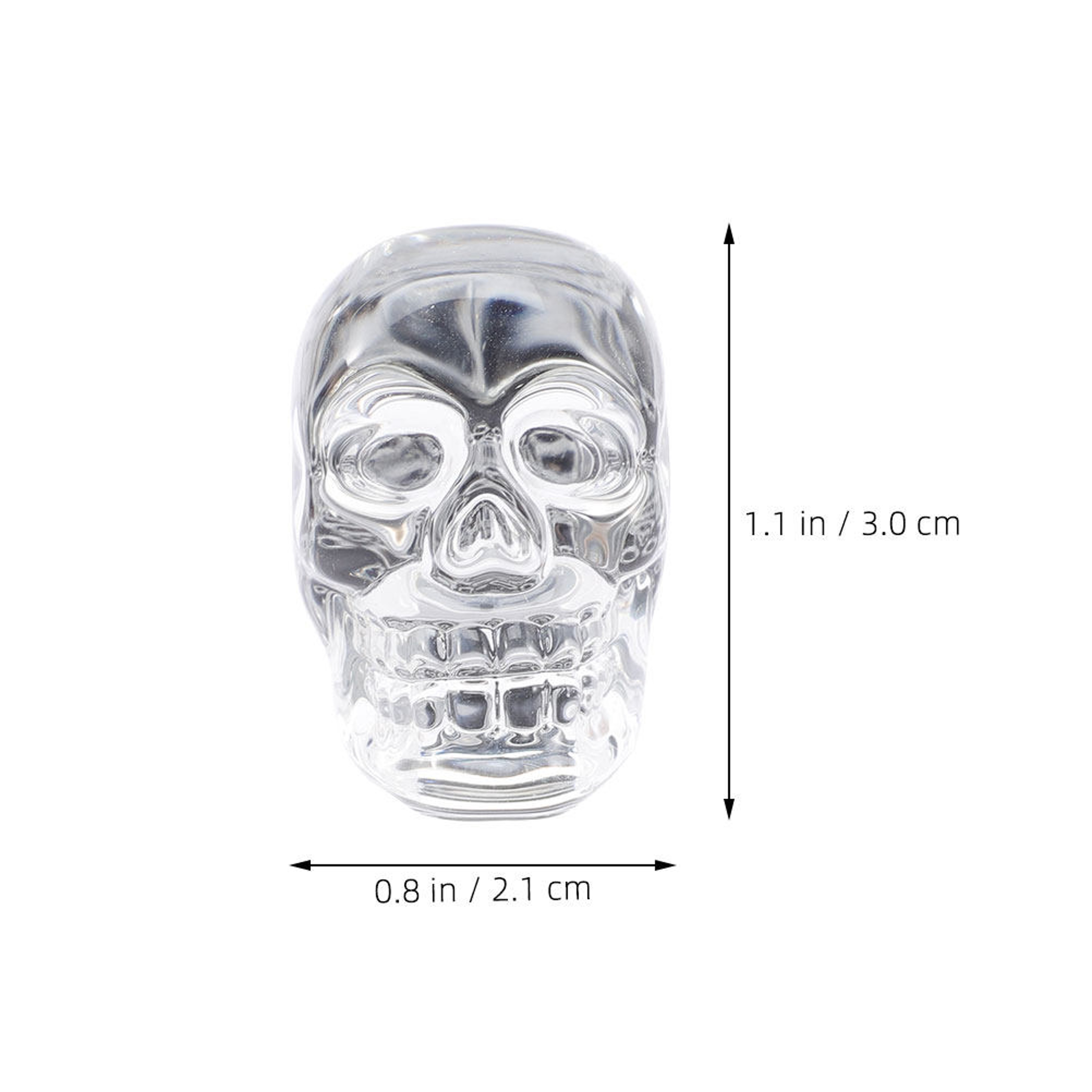 Crystal Skull Glass Cabinet Knobs Set for Gothic Drawers Dressers and Cupboards – view 6