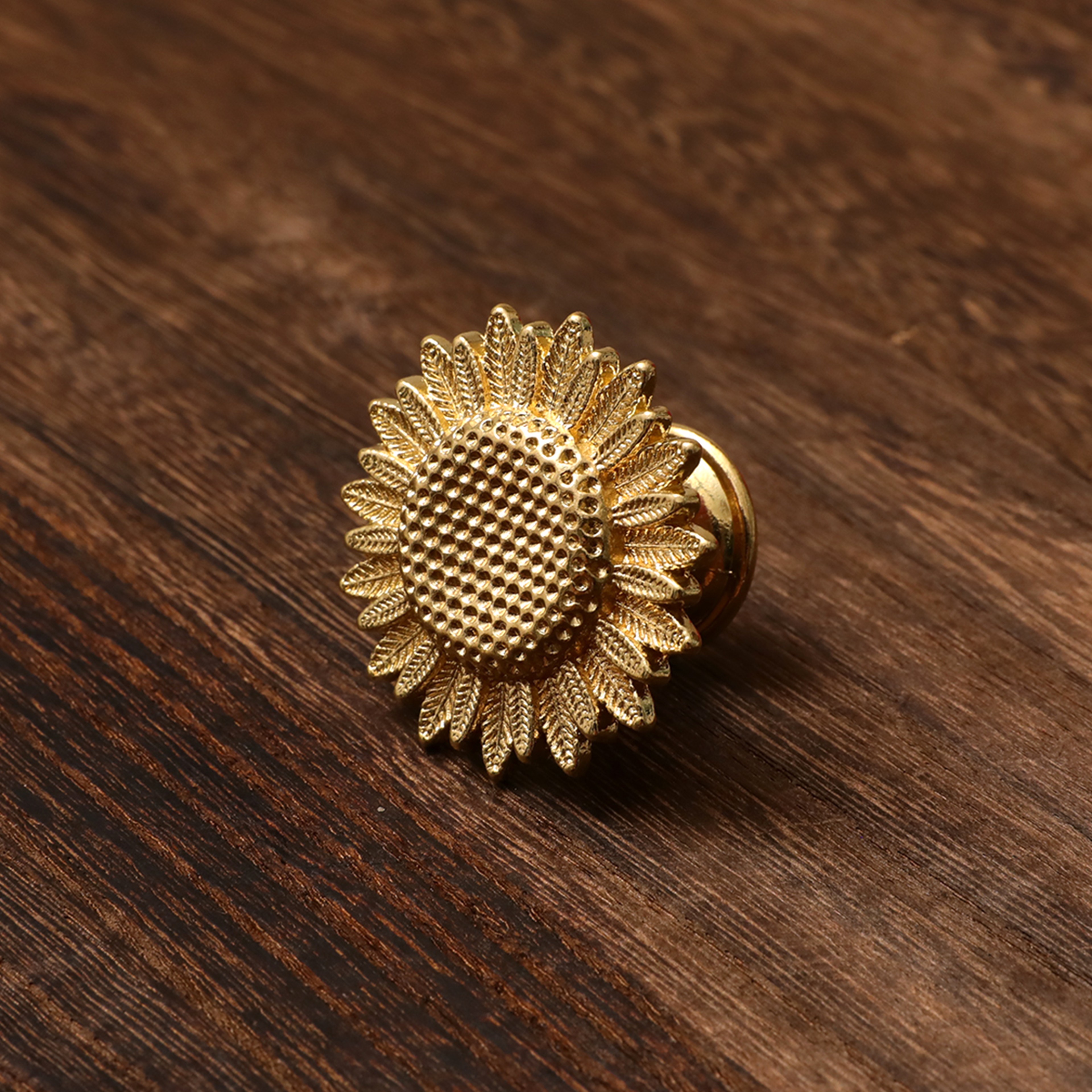 Sunflower Drawer Knobs Vintage Copper Cabinet And Dresser Pulls 2