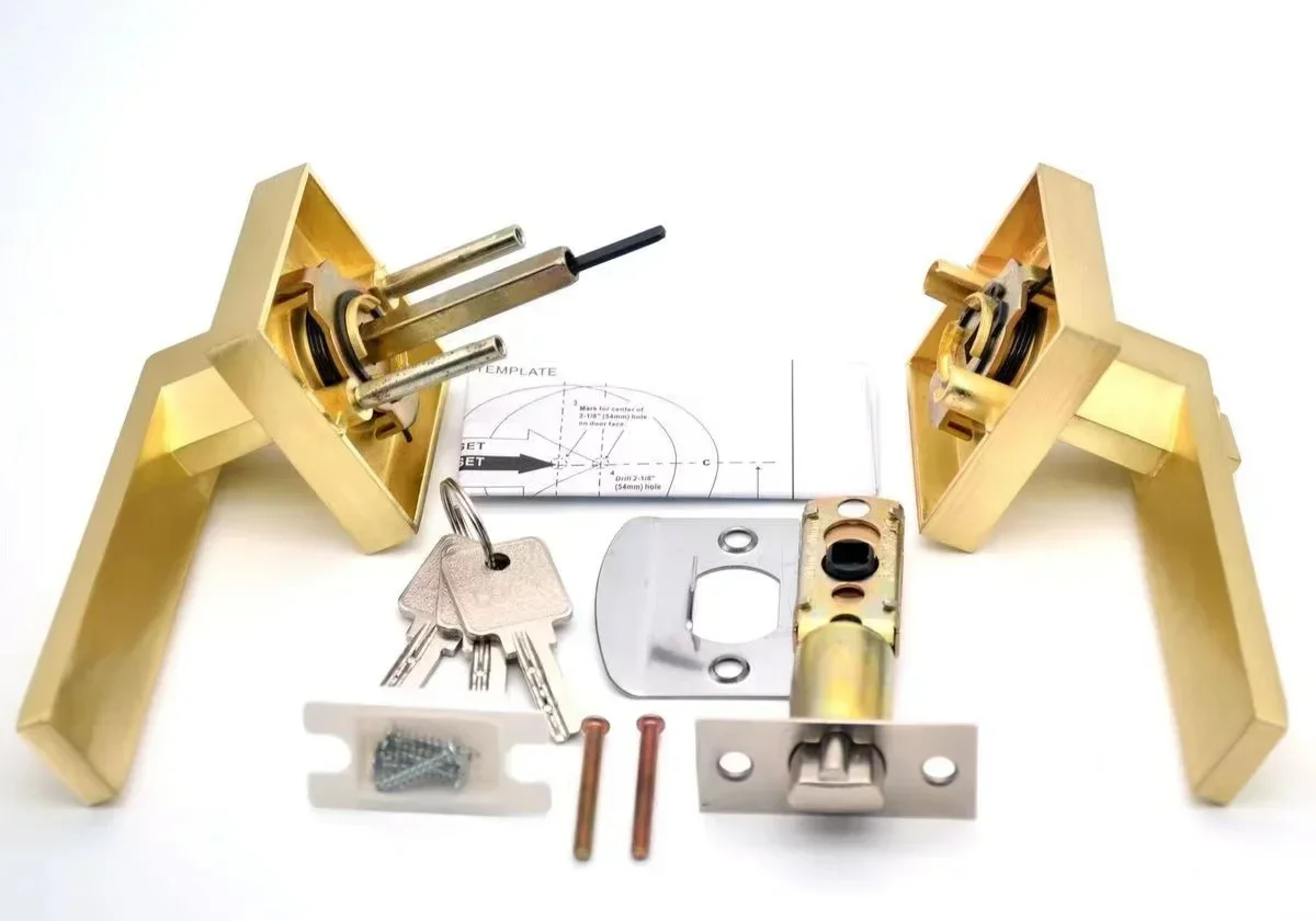 Heavy Duty Interior Door Handle Lock Kit For Bedroom Privacy 8