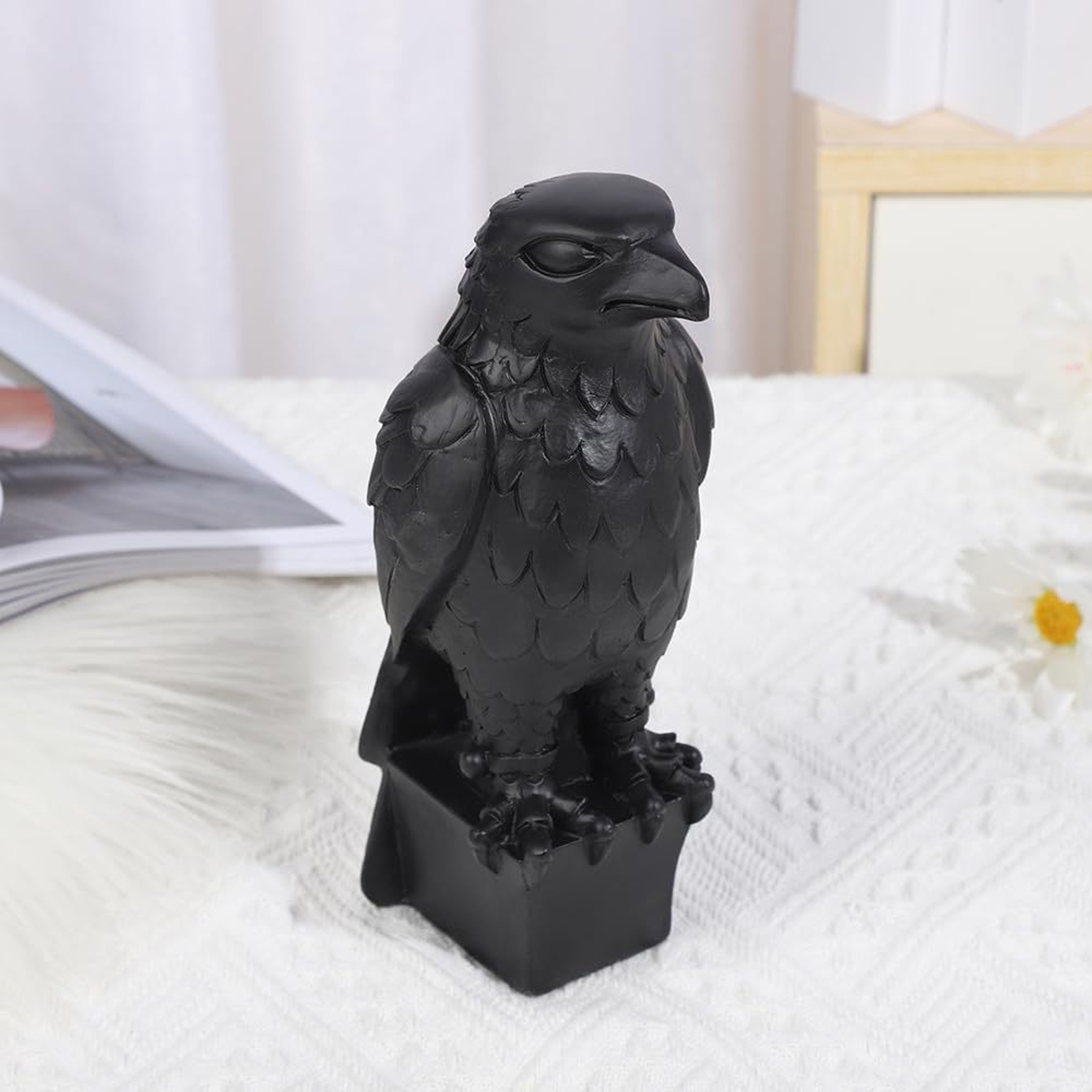 Black Eagle Resin Desk Statue for Bold Home Office Decor – view 4