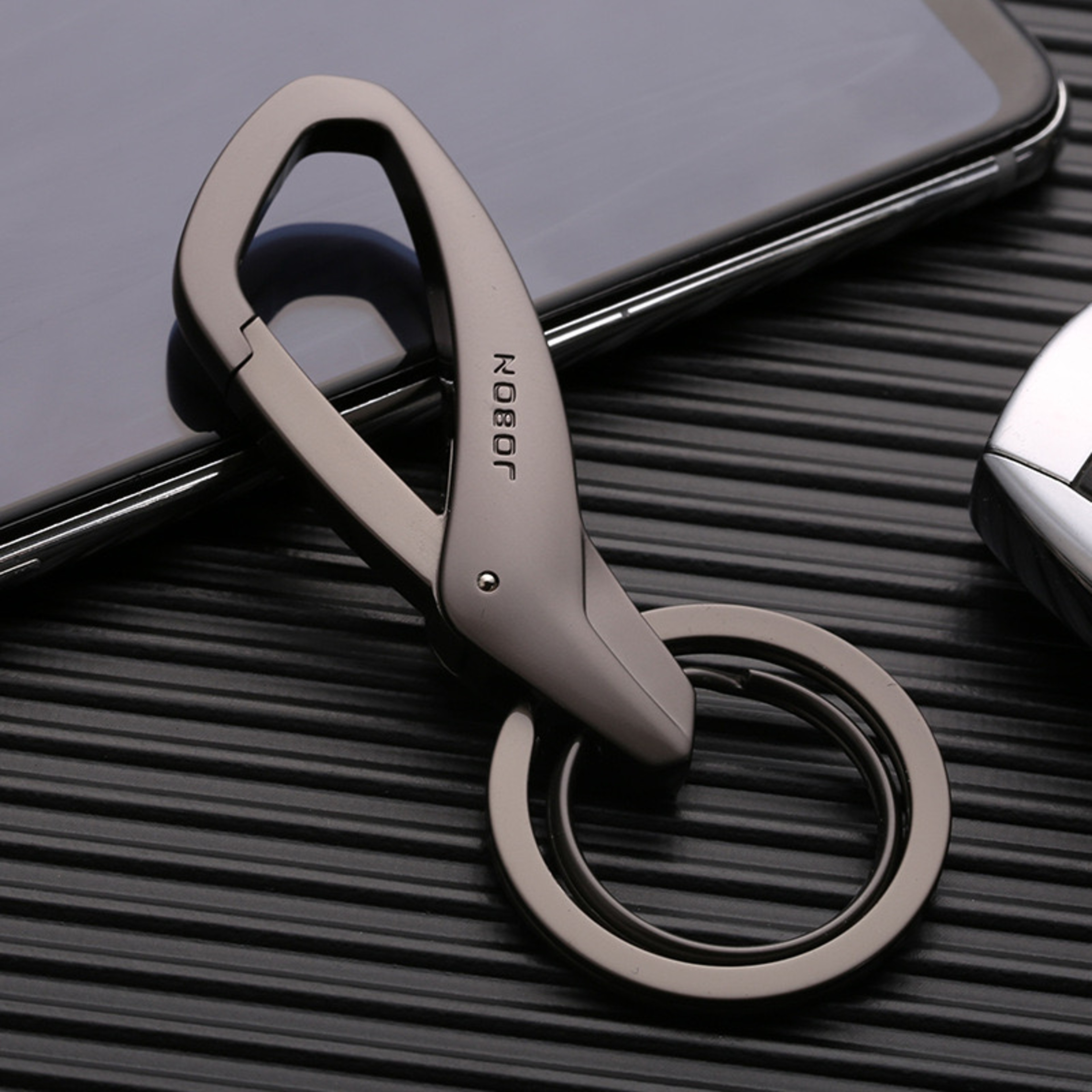 Double Ring Metal Keychain For Waist Hanging Everyday Carry 0