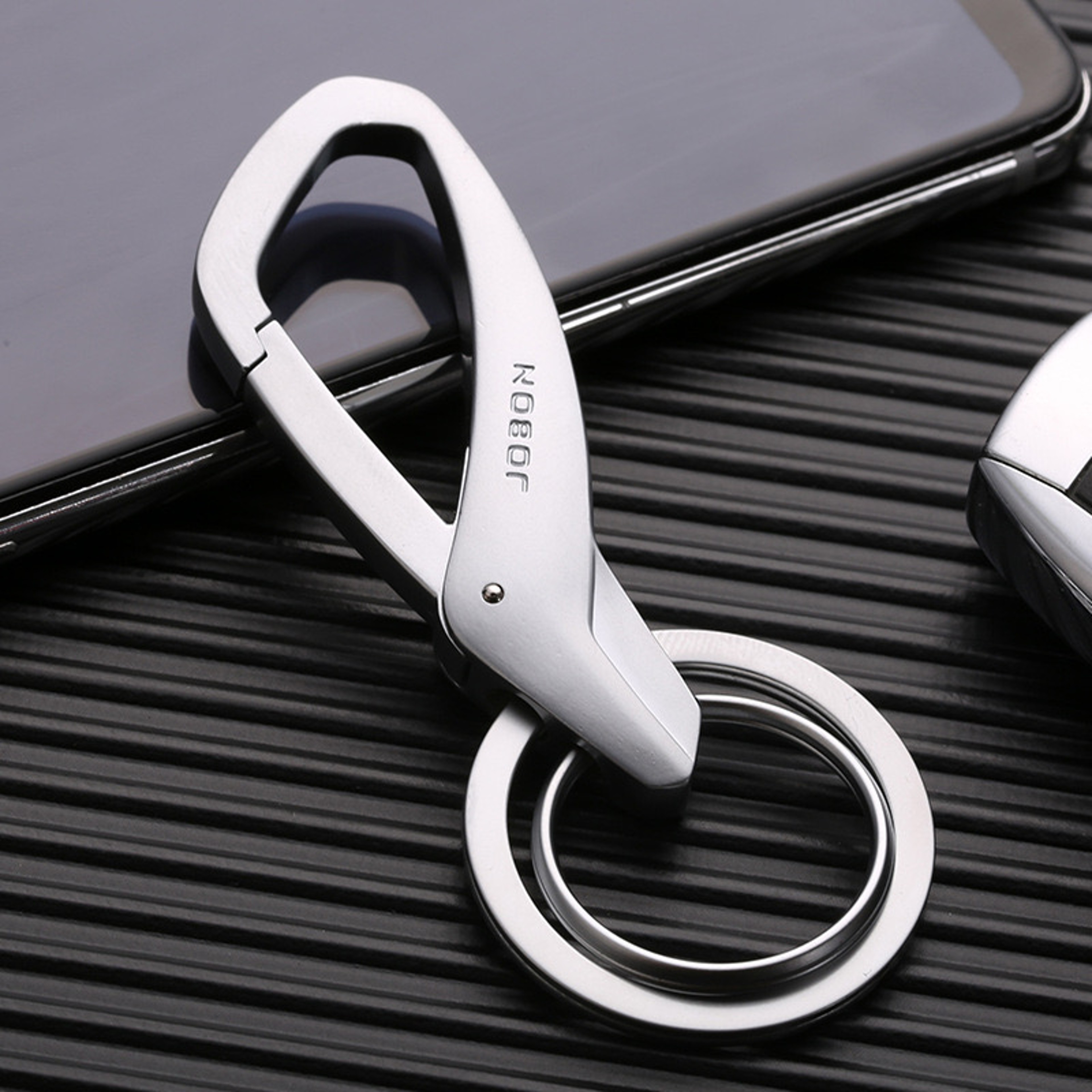 Double Ring Metal Keychain For Waist Hanging Everyday Carry 3