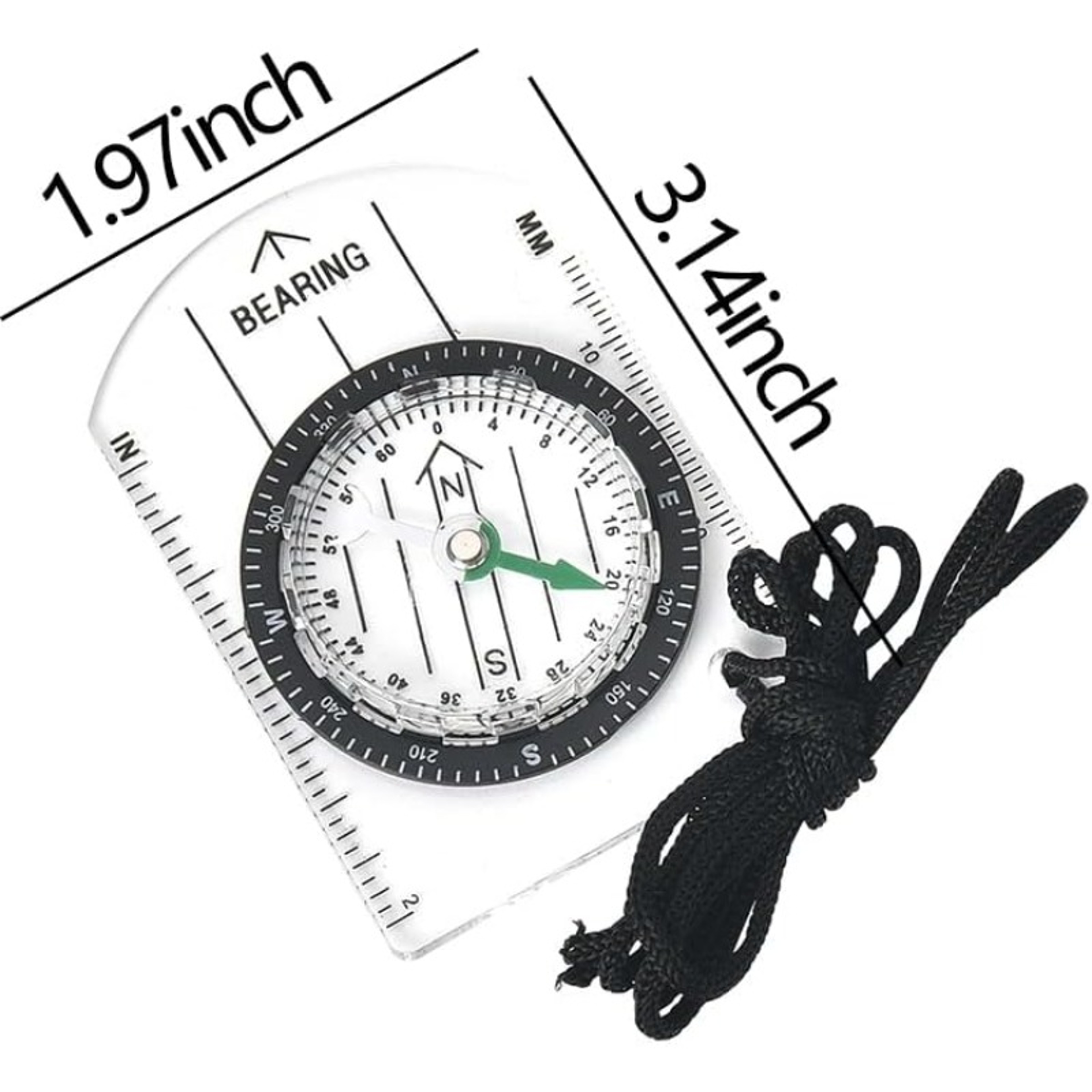 Outdoor Survival Compass with Map Ruler for Hiking – view 6