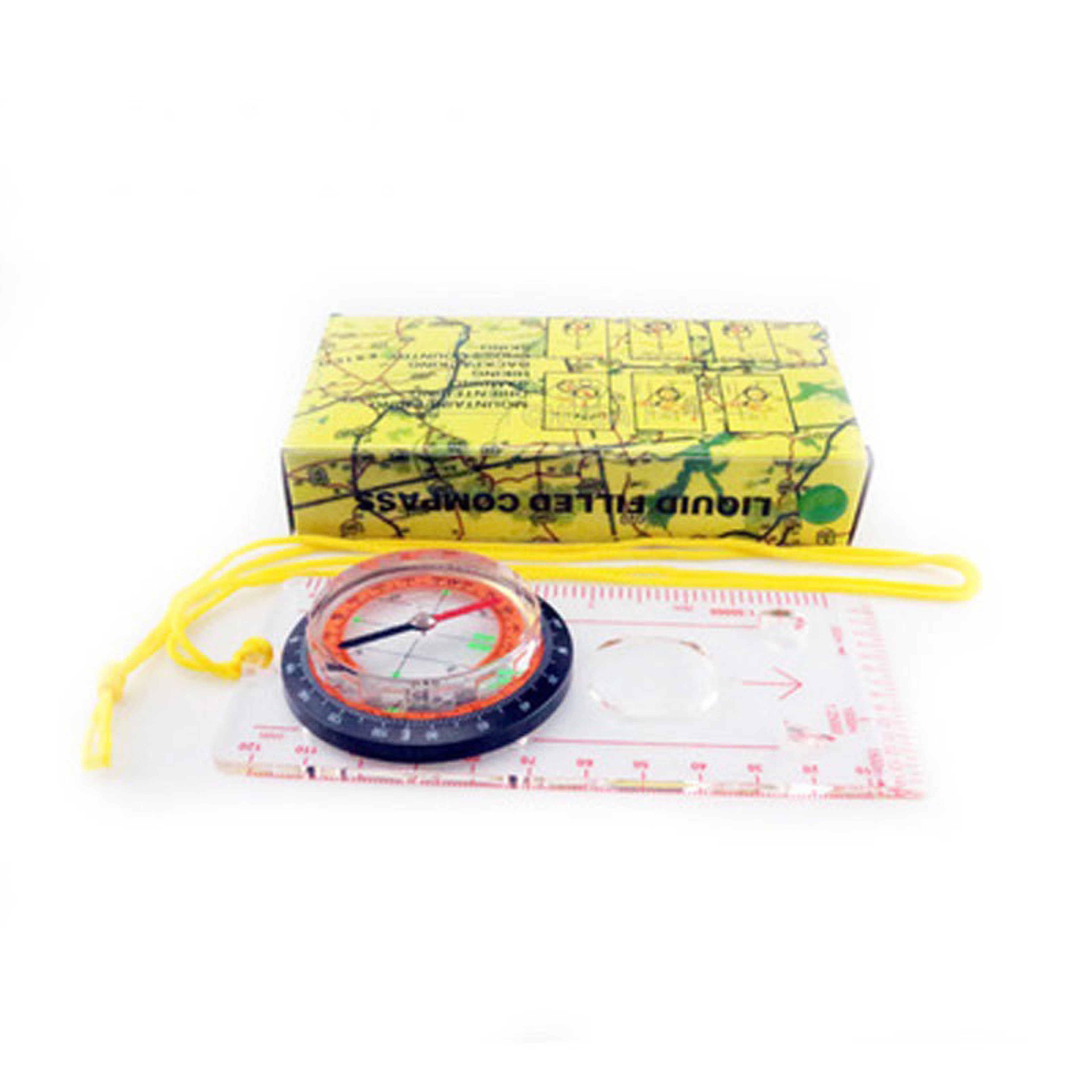 Portable Compass Map Ruler with Lanyard for Hiking and Camping – view 7