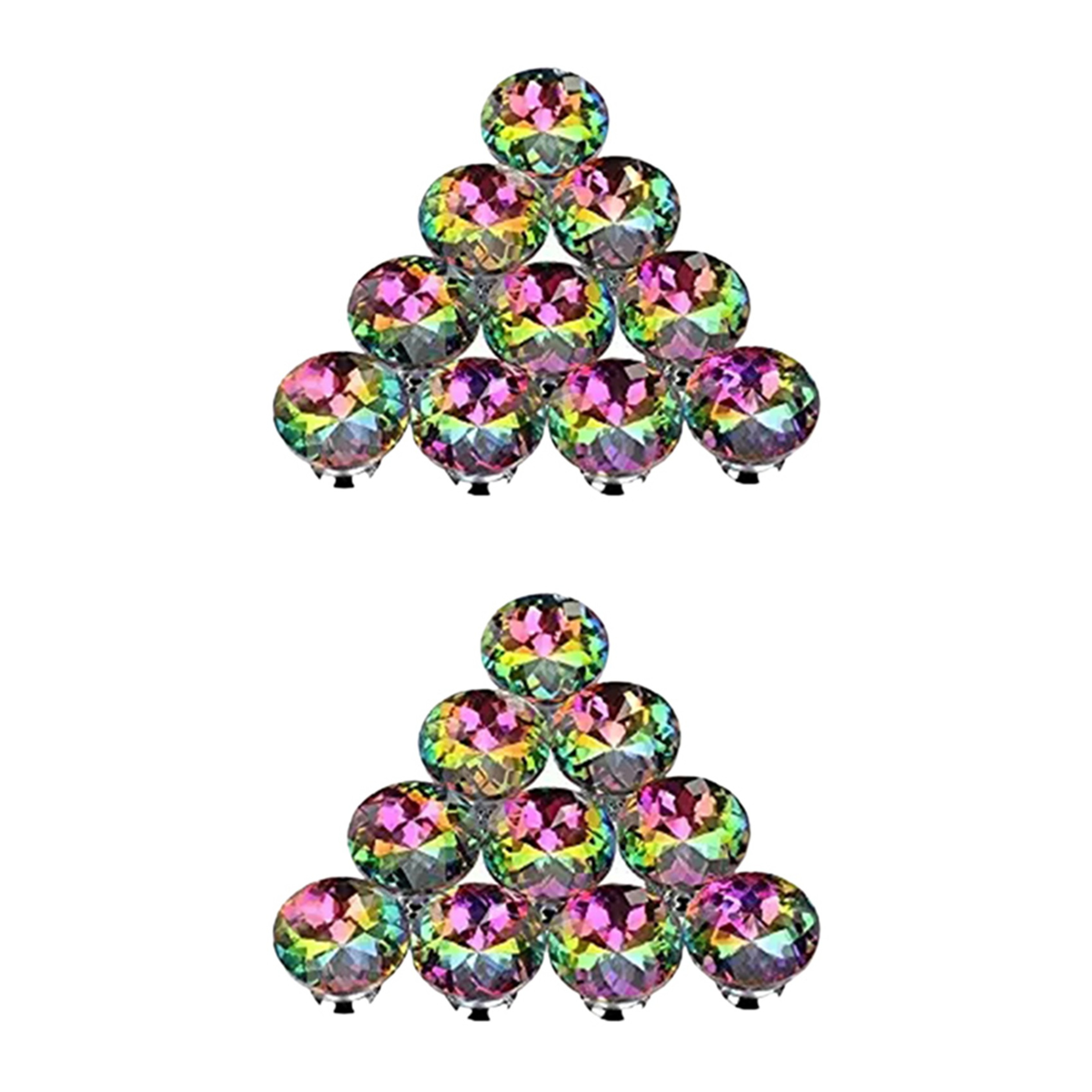 Colorful Crystal Cabinet Knobs Pack Glass Drawer Pulls – view 1