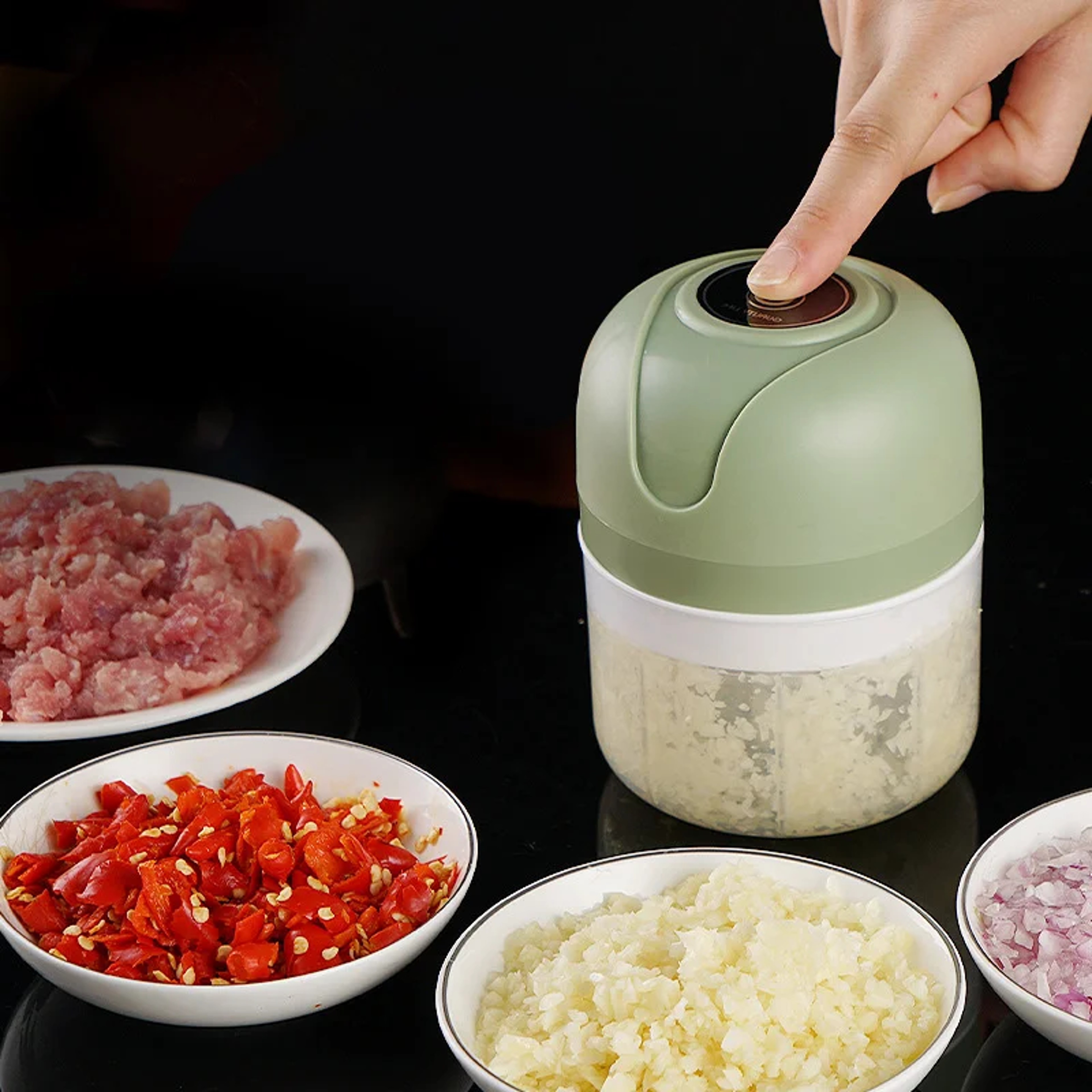 Wireless Electric Garlic Chopper USB Rechargeable Mini Food Processor – view 1