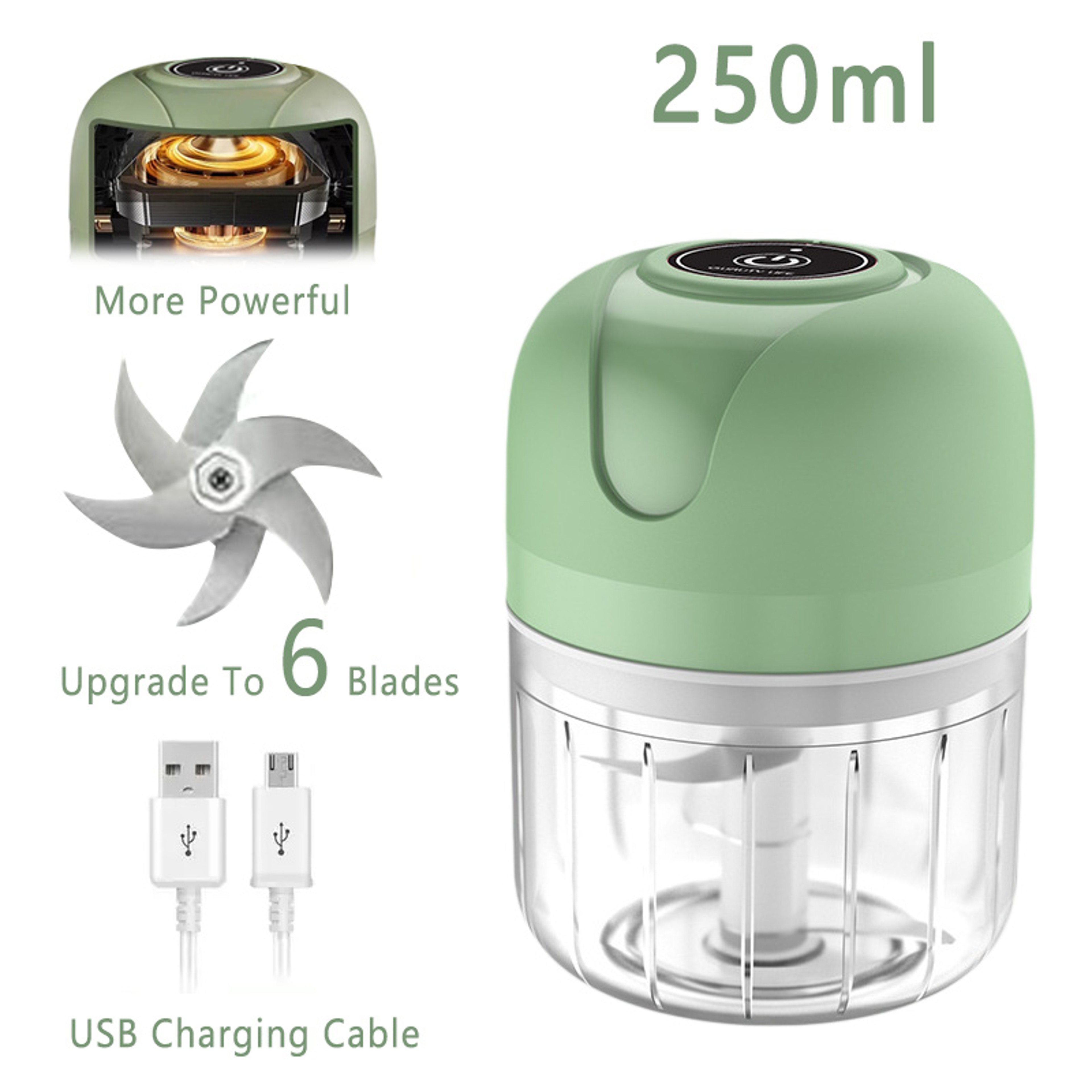 Wireless Electric Garlic Chopper USB Rechargeable Mini Food Processor – view 8