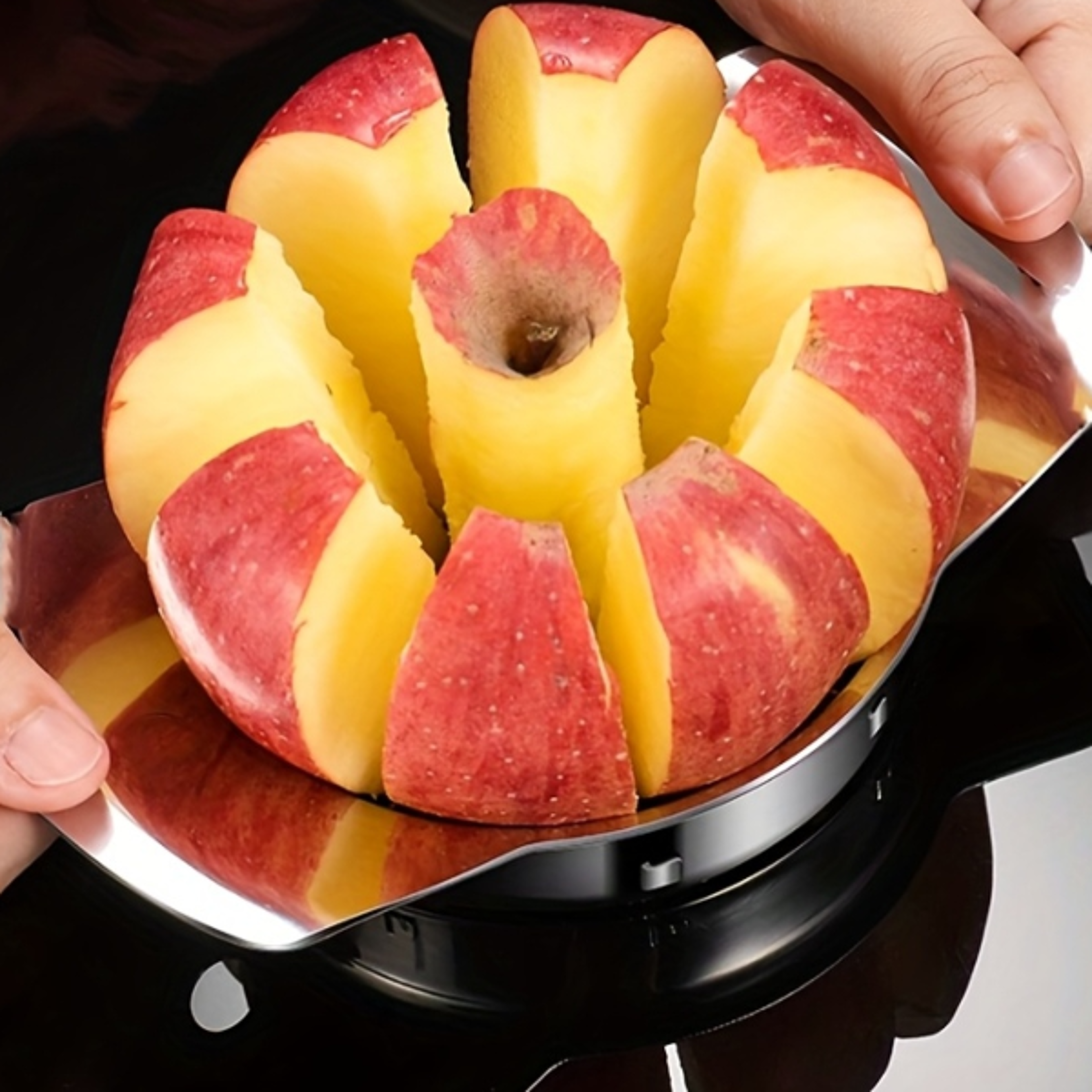Stainless Steel Fruit Slicer and Peeler Set  Easy Apple Cutter and Citrus Prep Tool