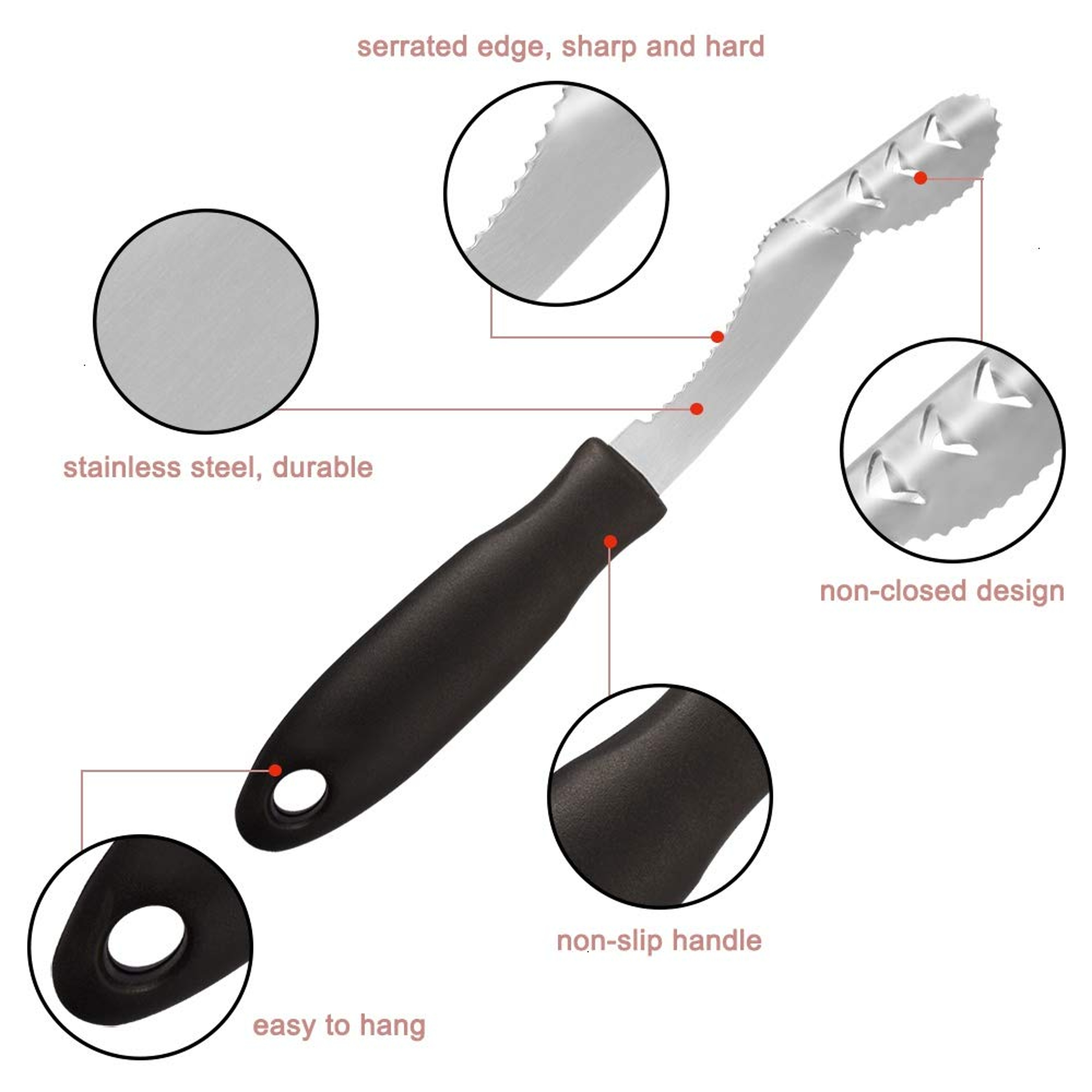 Stainless Steel Jalapeno Corer & Pepper Corer Tool Chili Seed Remover & Vegetable Corer – view 2
