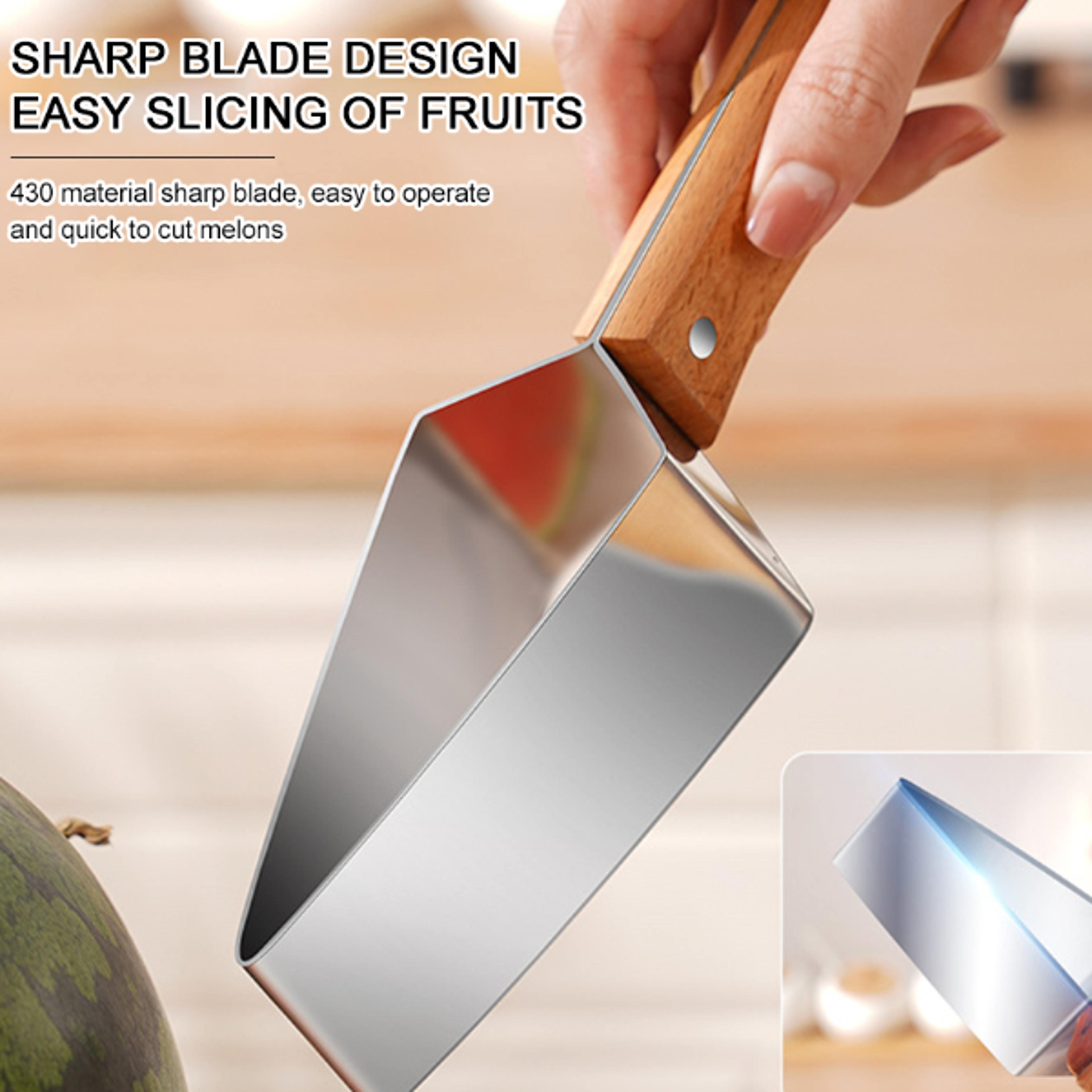 Stainless Steel Watermelon Slicer Tool  Fruit Cutter Divider for Easy Uniform Slices