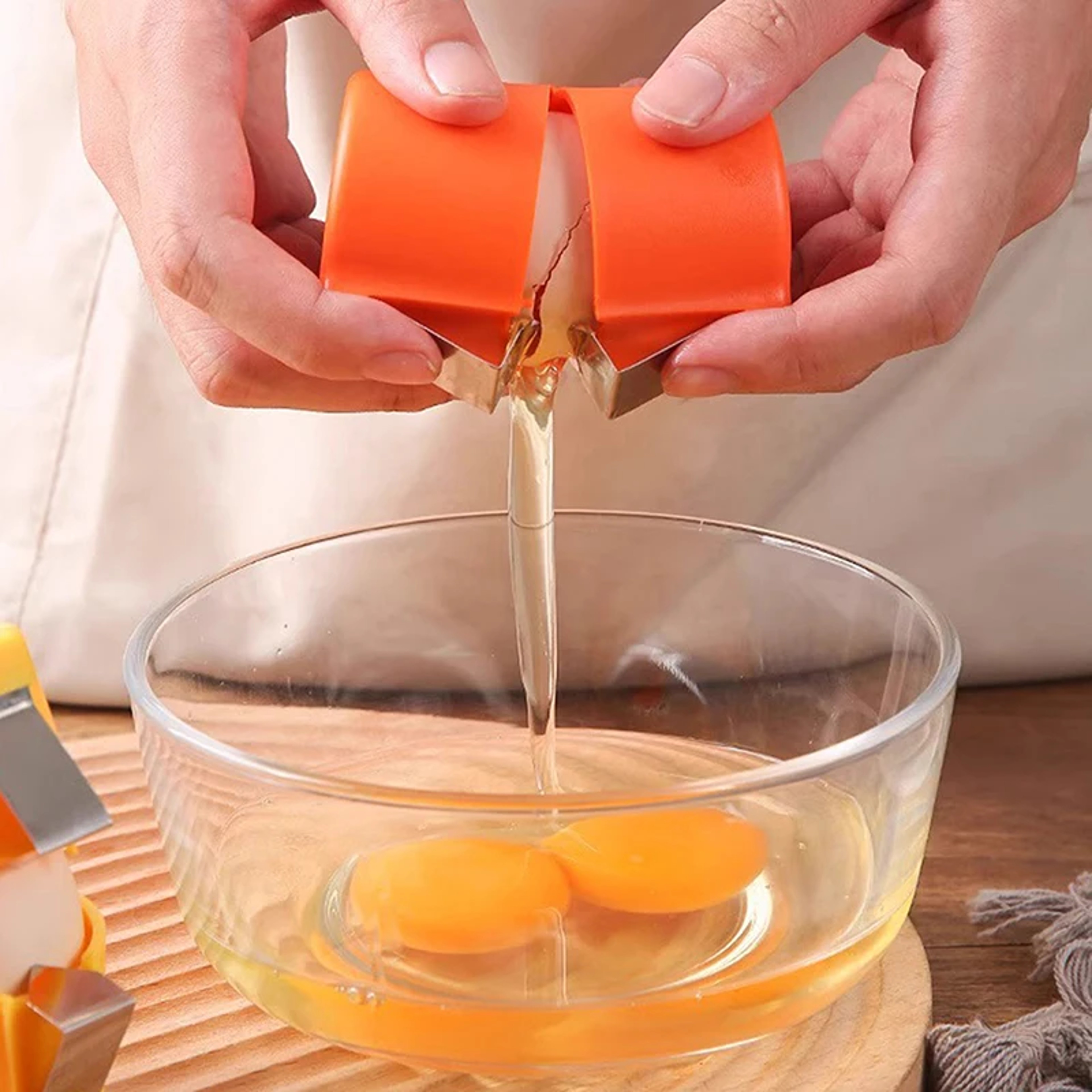 Precision Egg Shell Cutter  Egg Separator Tool For Clean Cracking  Mess Free Baking 4