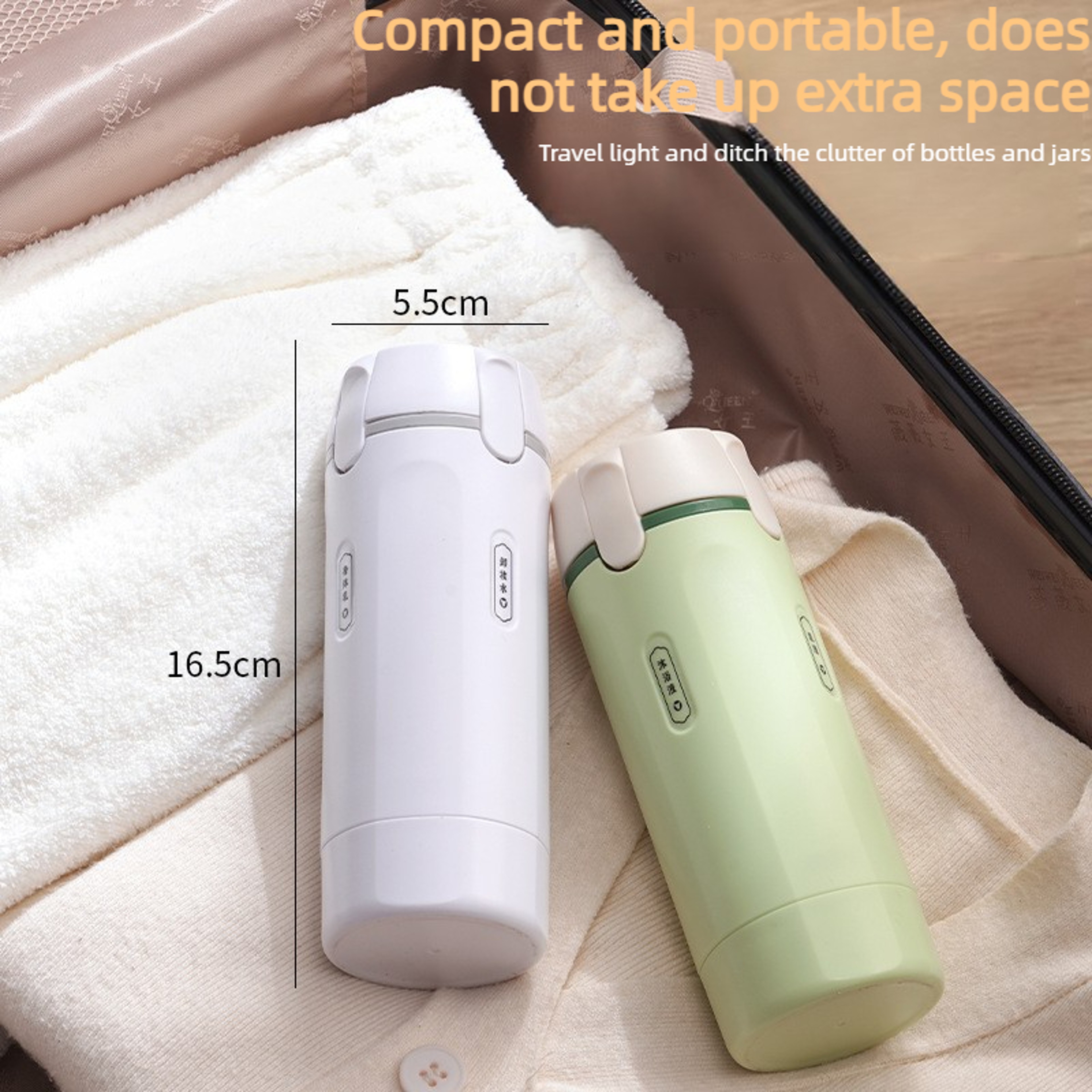 Leak Proof Refillable Travel Toiletry Dispenser Bottle for Shampoo Conditioner Lotion – view 1