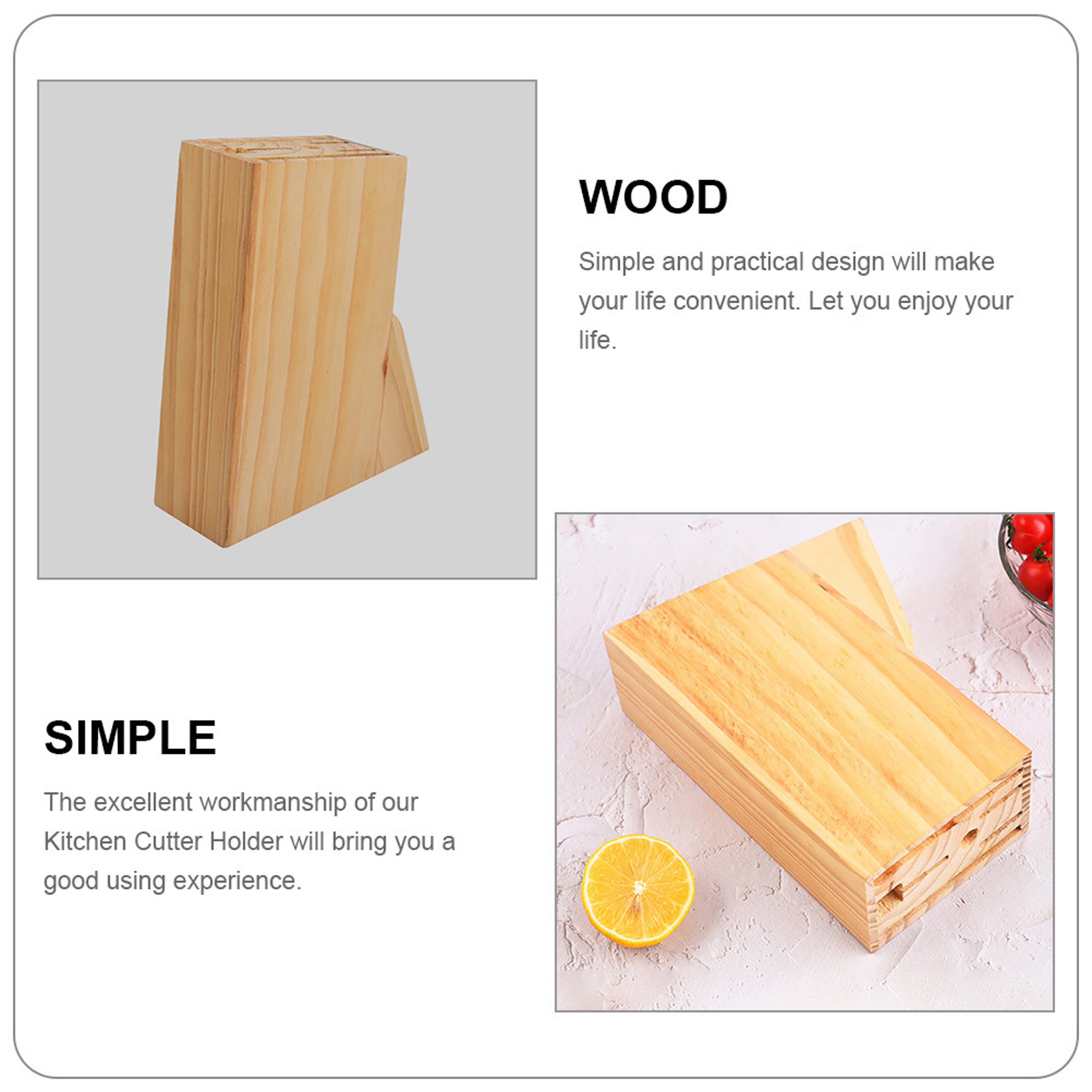 Wooden Kitchen Utensil Rack for Scissors & Cutters Compact, Durable Home Organizer – view 5