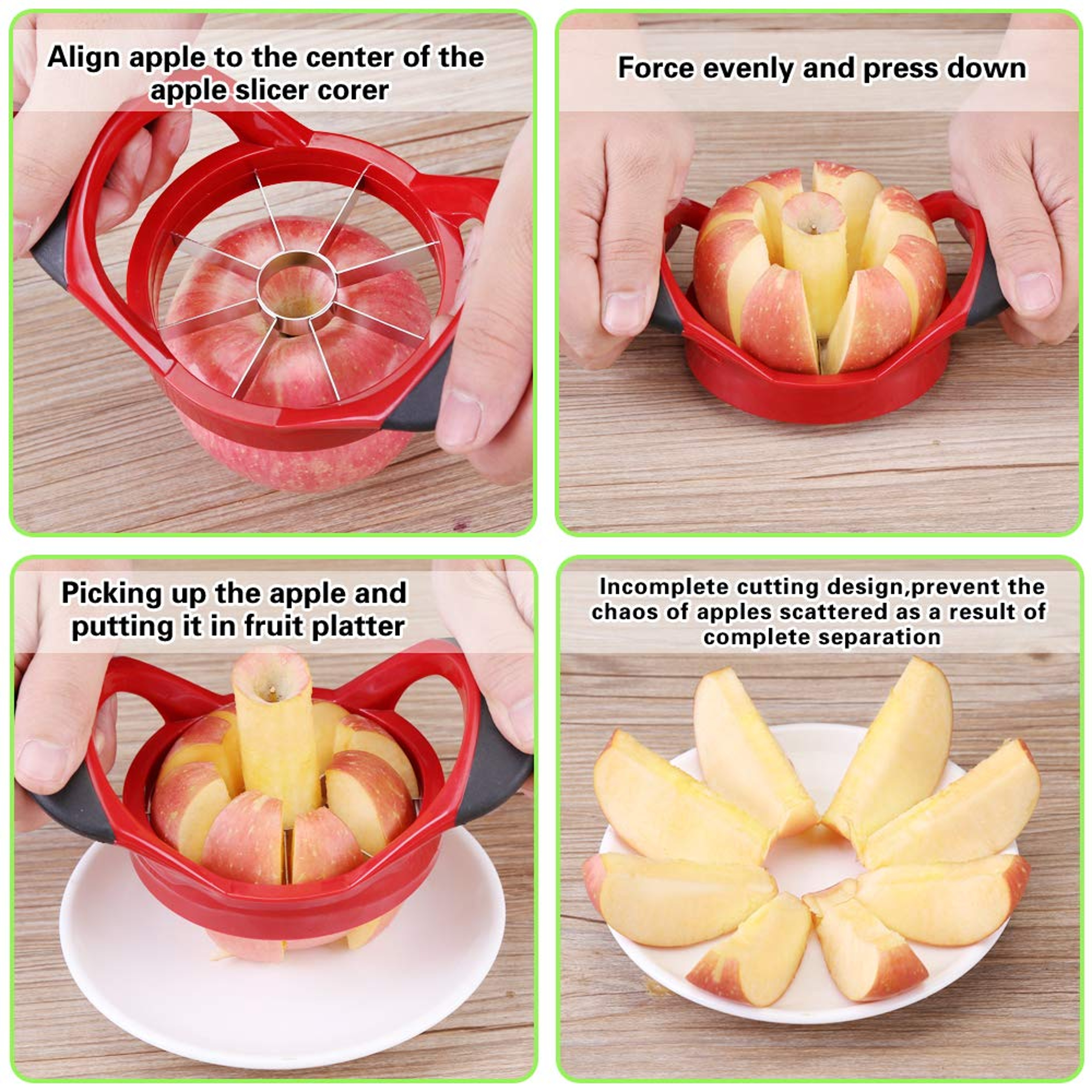 Stainless Steel Apple Slicer and Corer Ultra Sharp Cutter Divider for Perfect Apple Slices Every Time – view 4