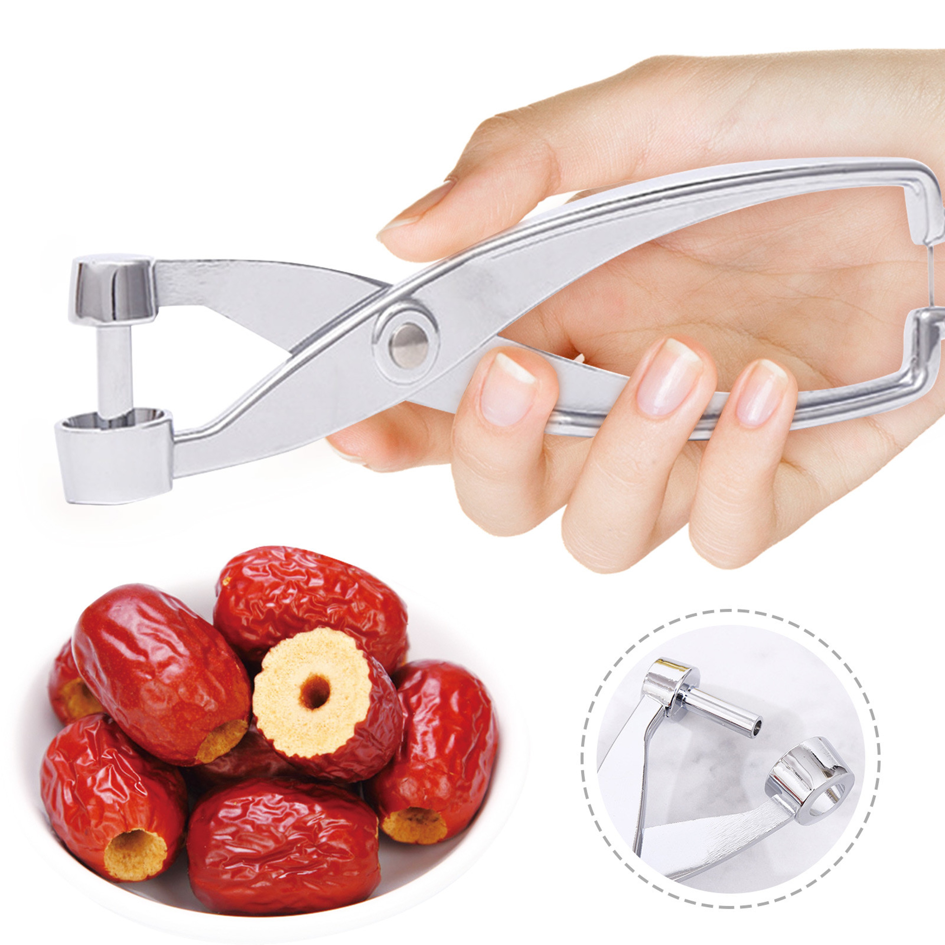 Premium Cherry Pitter  Fruit Corer Easy Olive And Cherry Seed Remover 4
