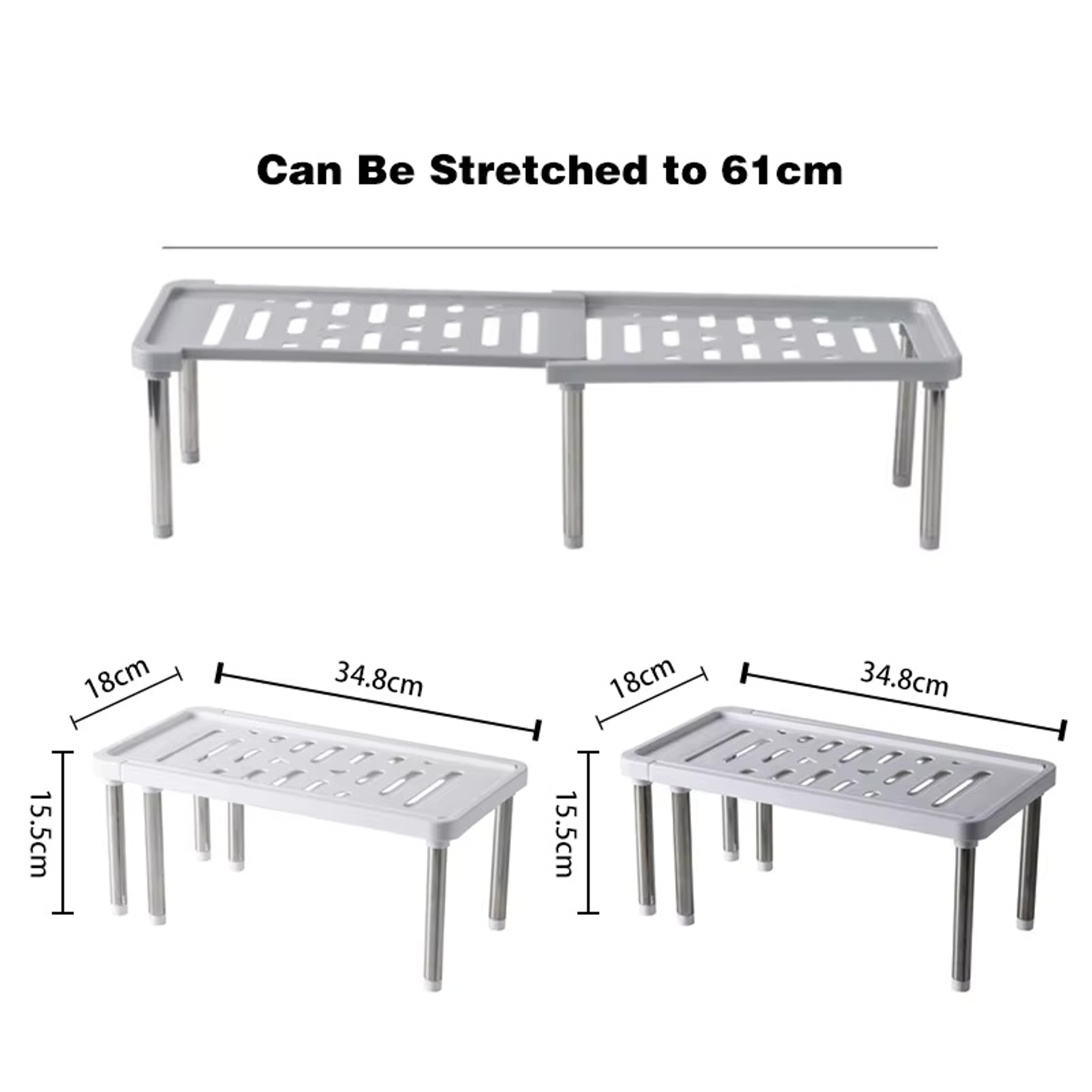 Retractable Kitchen Storage Rack Organizer For Cabinets  Countertops 5