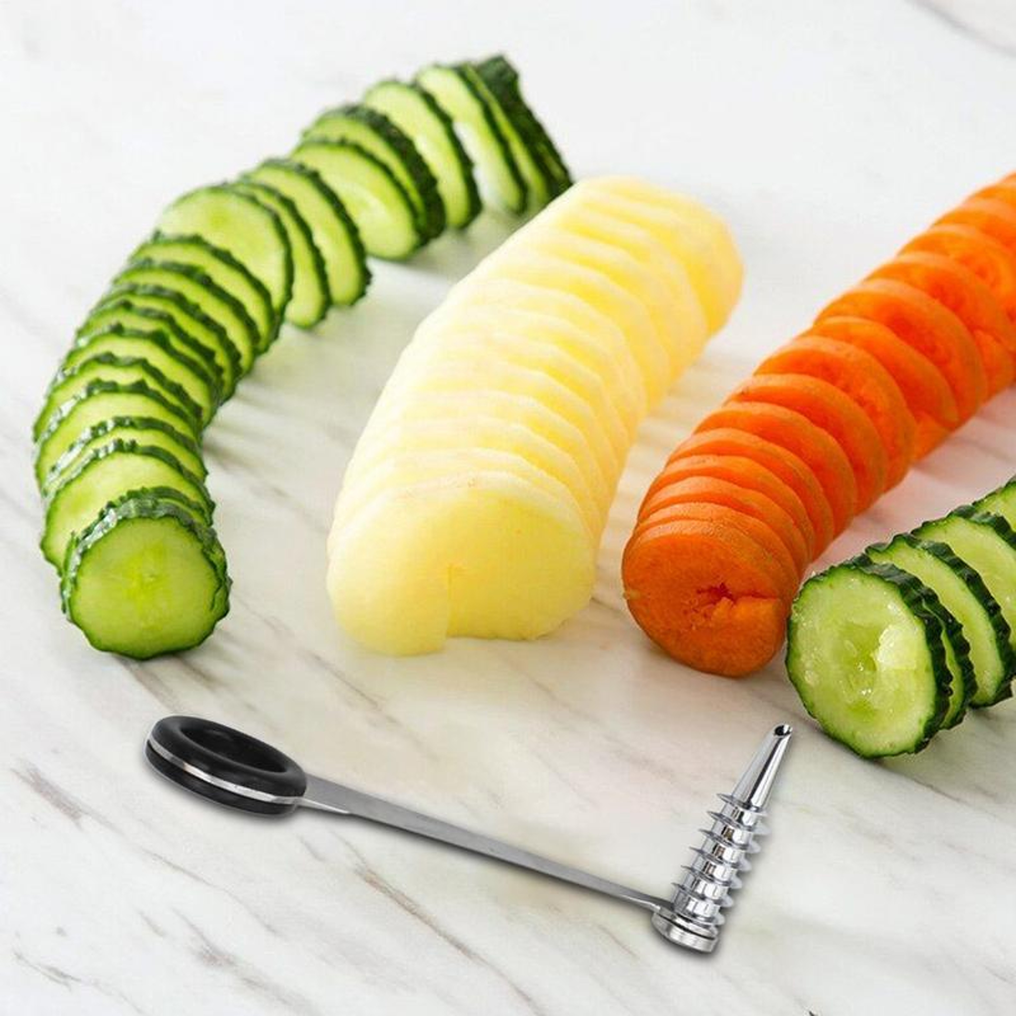 Premium Vegetable Spiral Cutter & cucumber spiral slicer Tool – view 5