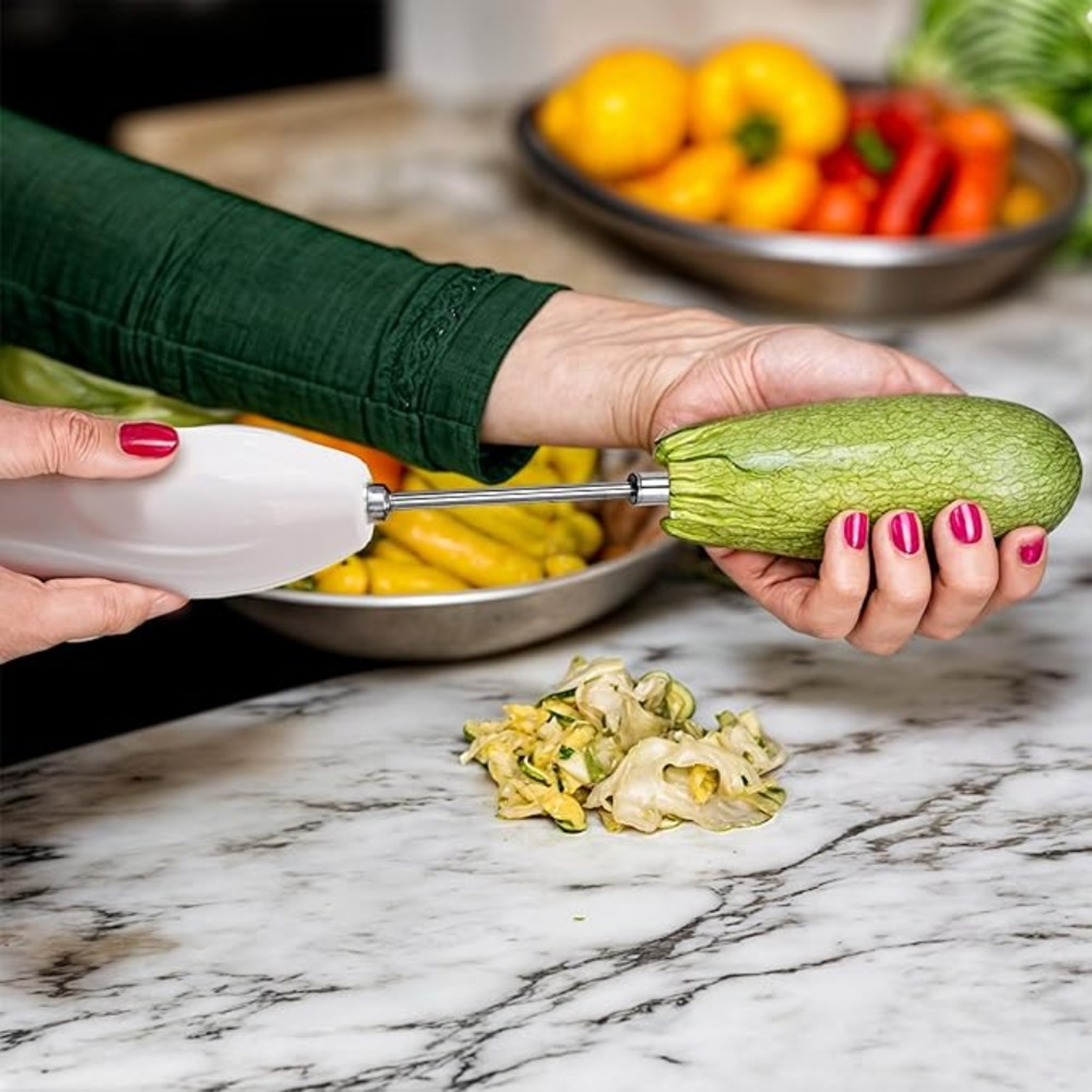 Electric Fruit & Vegetable Corer with Replaceable Stainless Steel Head – view 4