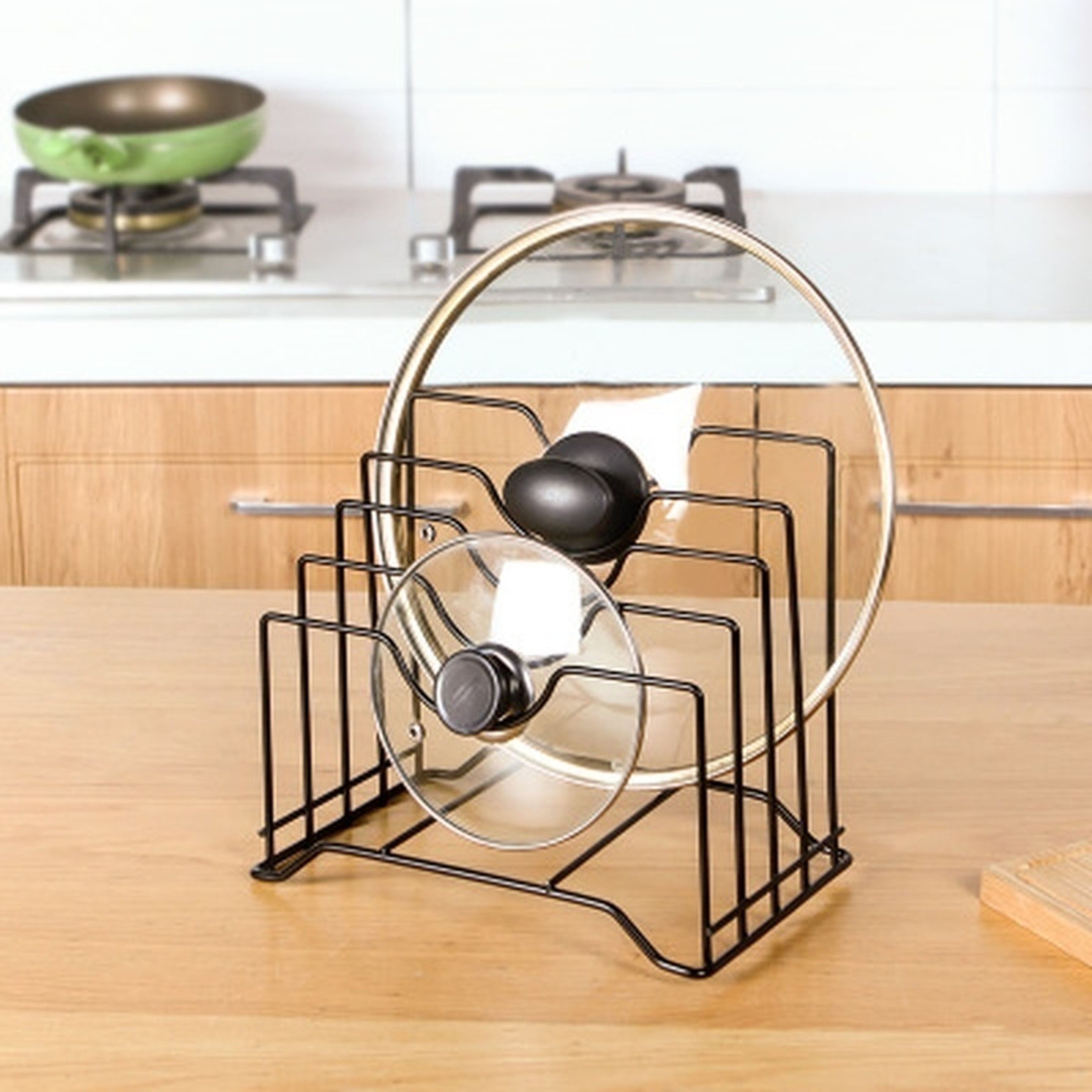 Premium Pot Lid and Pan Organizer Rack Space Saving Kitchen Storage – view 1