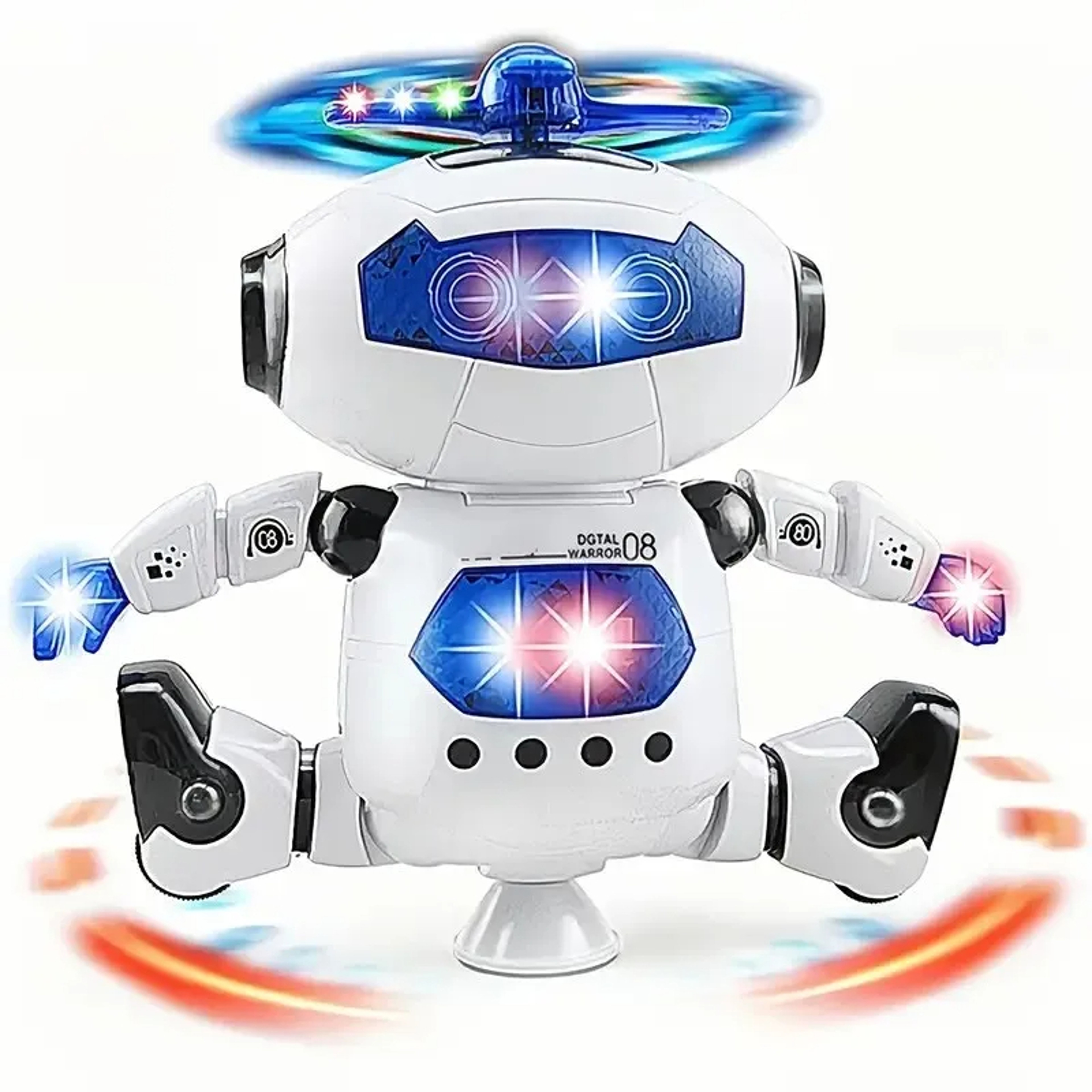 Kids Dancing Robot Toy With Music LED Lights  Walking Action 0