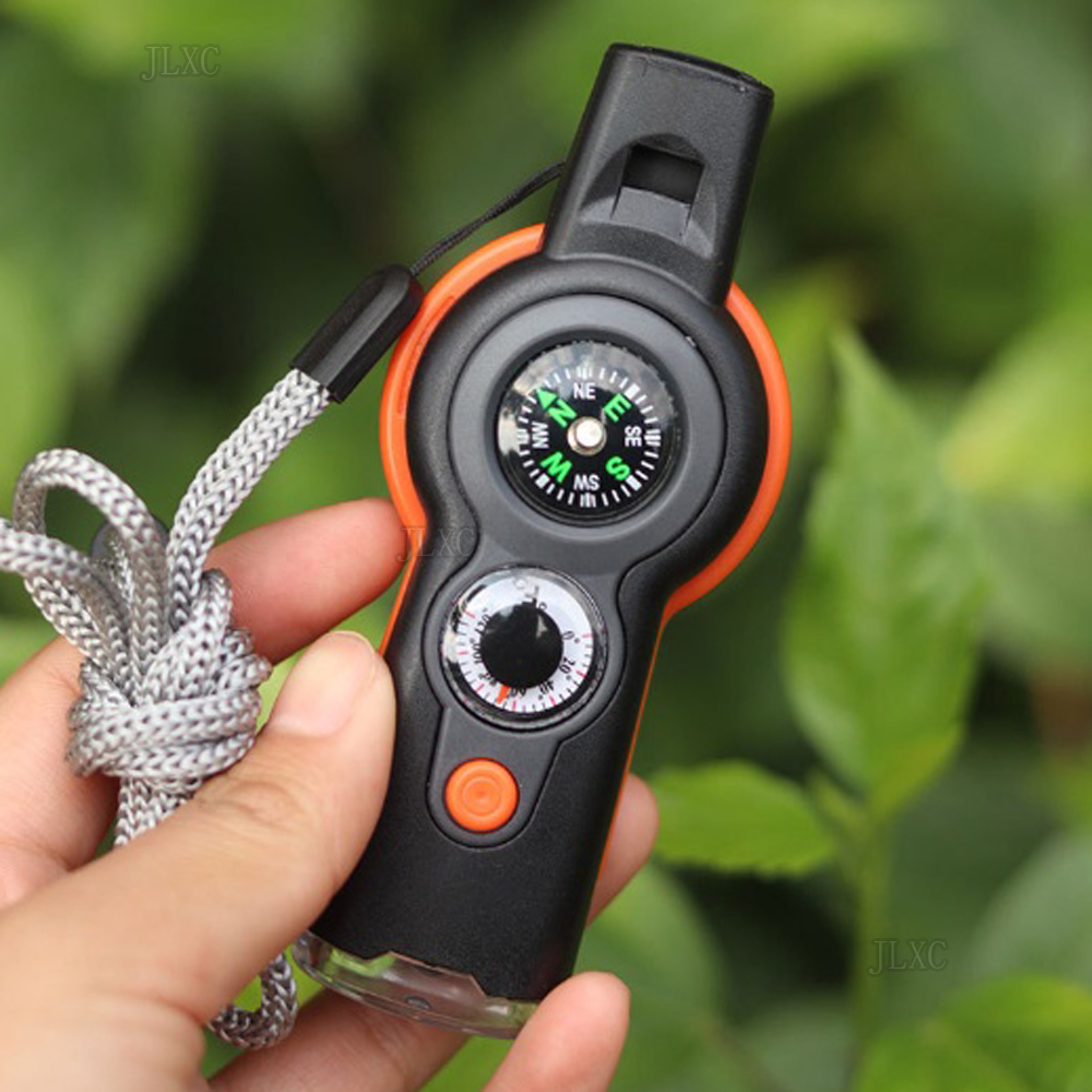Survival Whistle With Compass  Thermometer For Outdoor Safety 5
