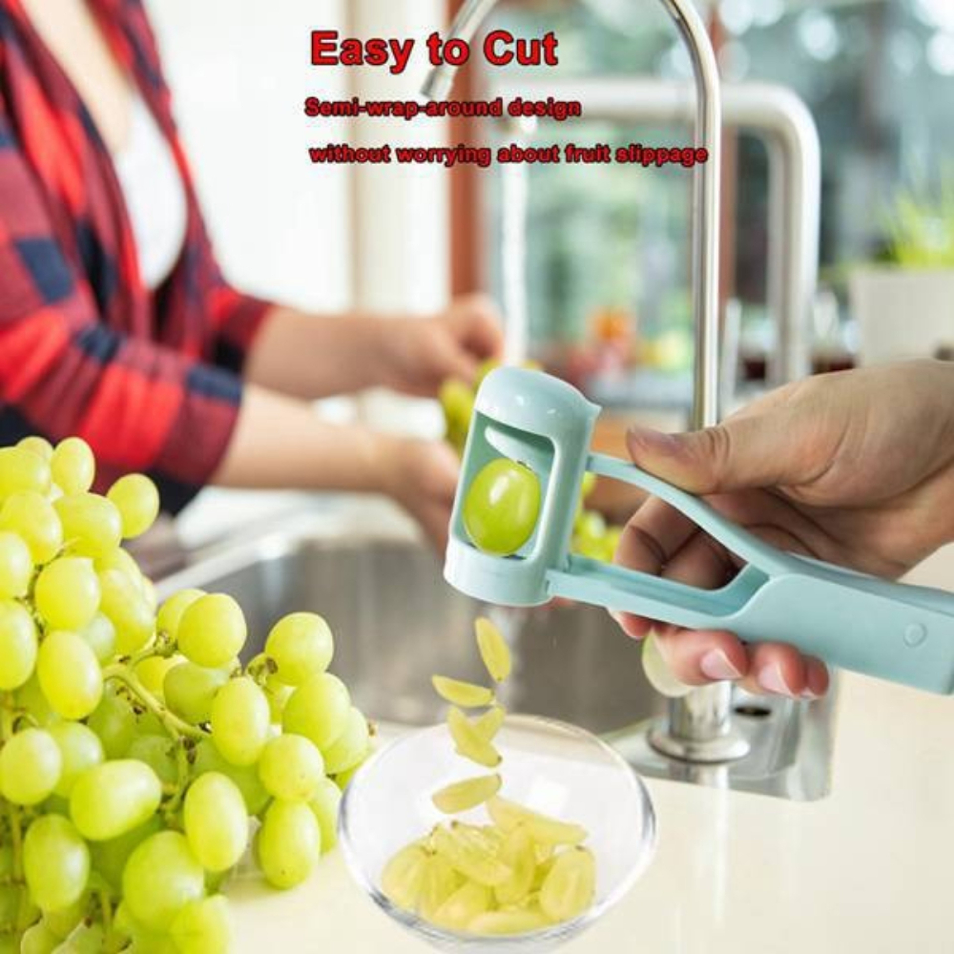 Cherry Tomato  Grape Slicer Safe Fruit Cutter For Kids  Families 1