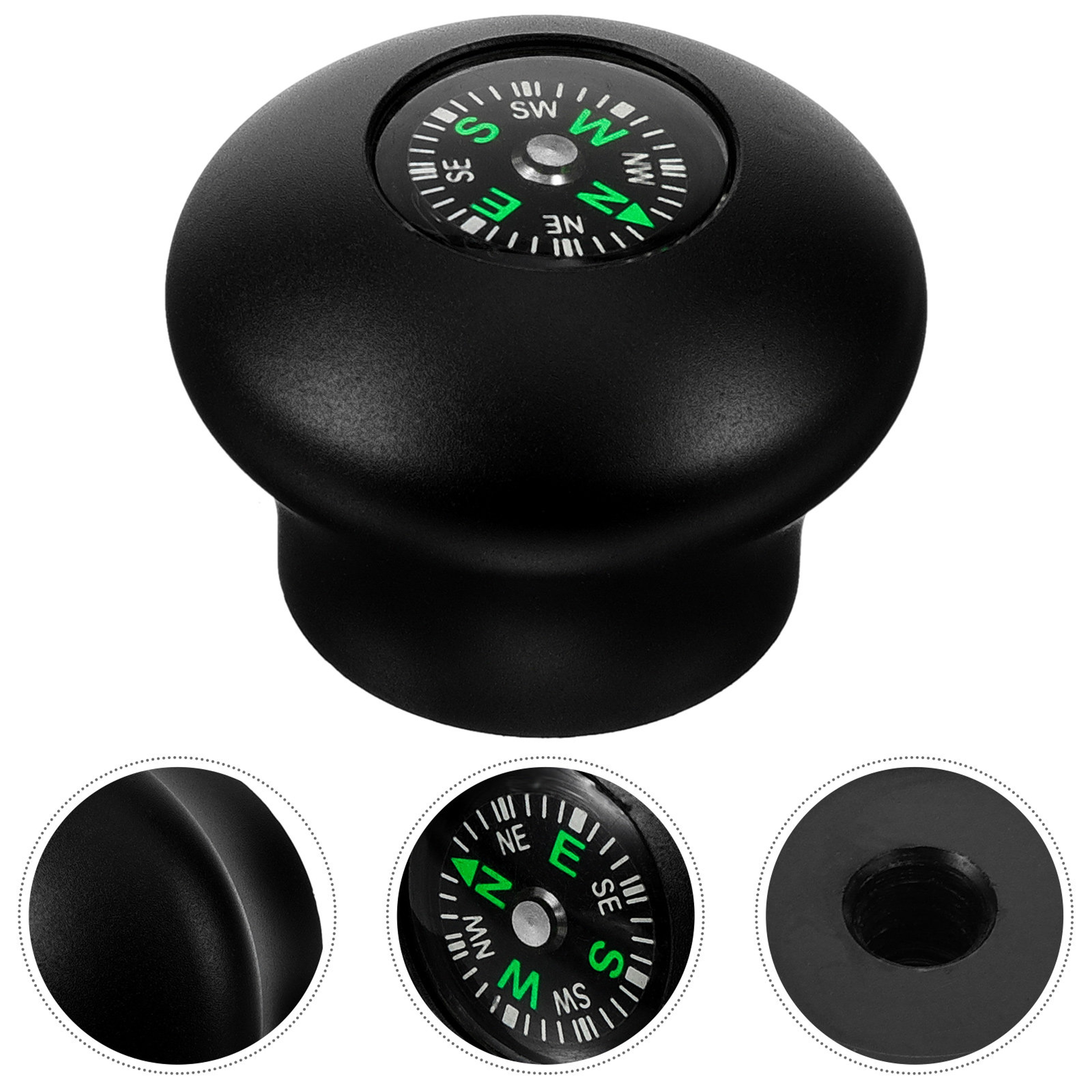 Trekking Pole Compass Head Lightweight Aluminum Outdoor Navigation – view 1
