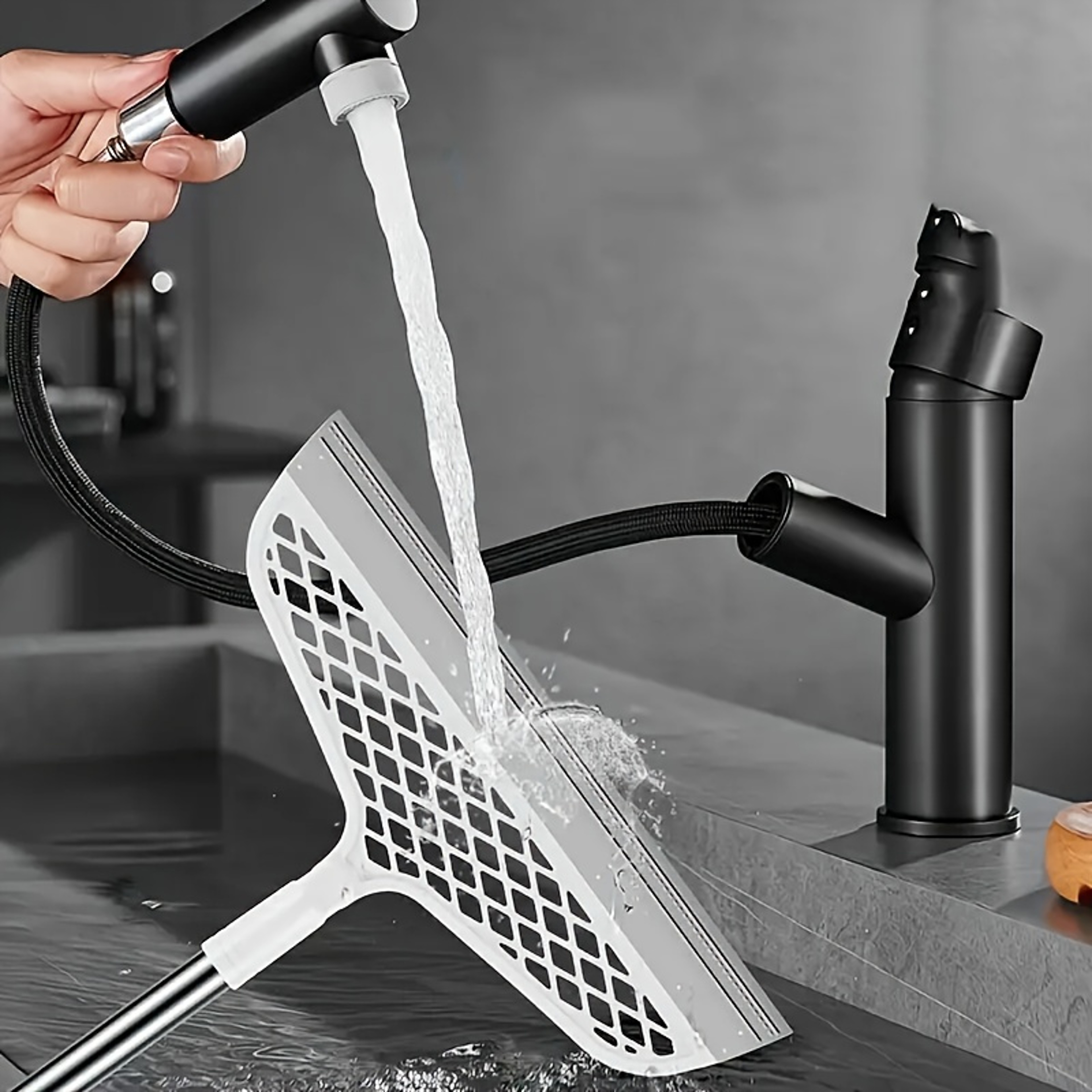 Detachable Magic Silicone Broom & Multi Surface Squeegee – view 4