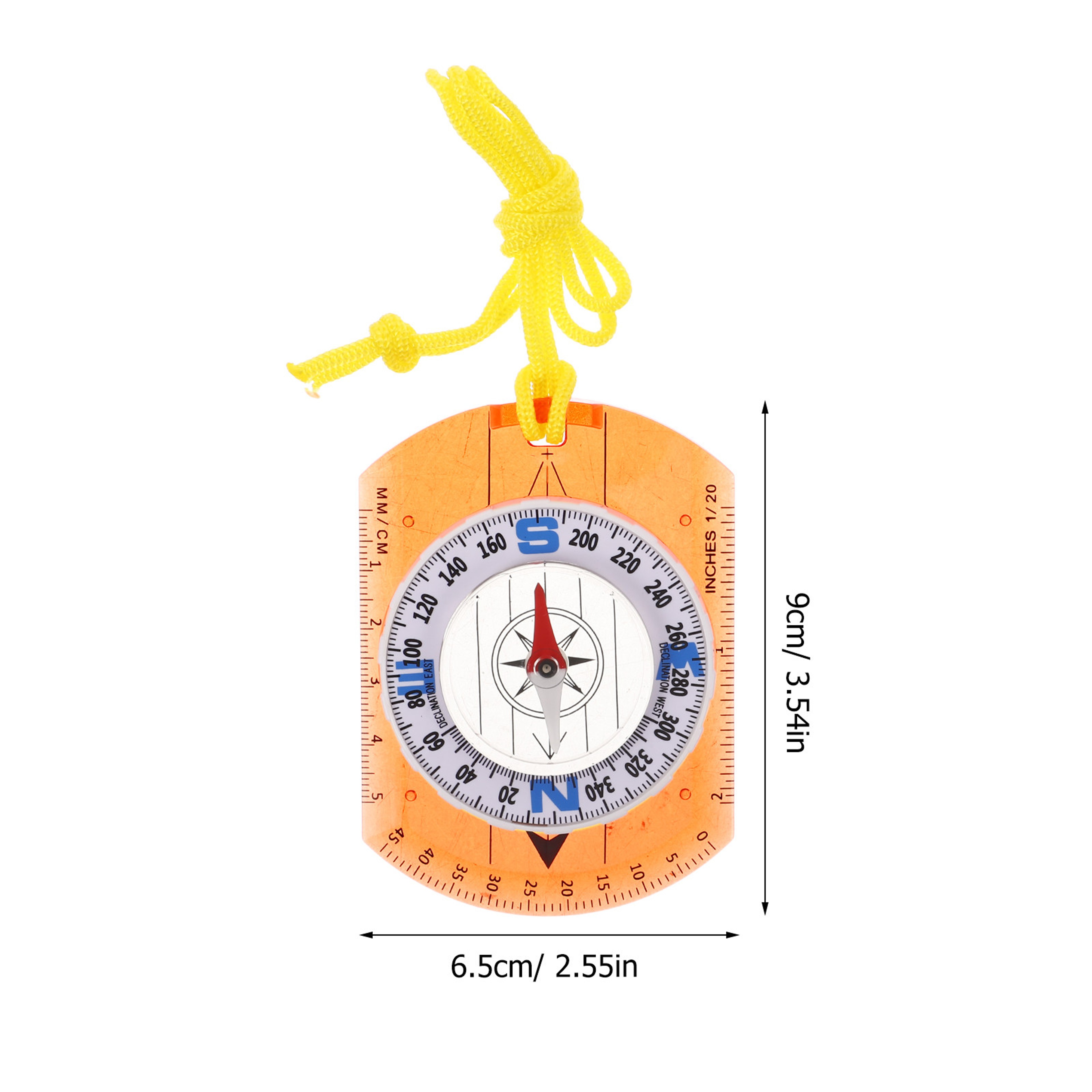 Portable Navigation Compass For Hiking  Camping Acrylic Map Survival Tool 2