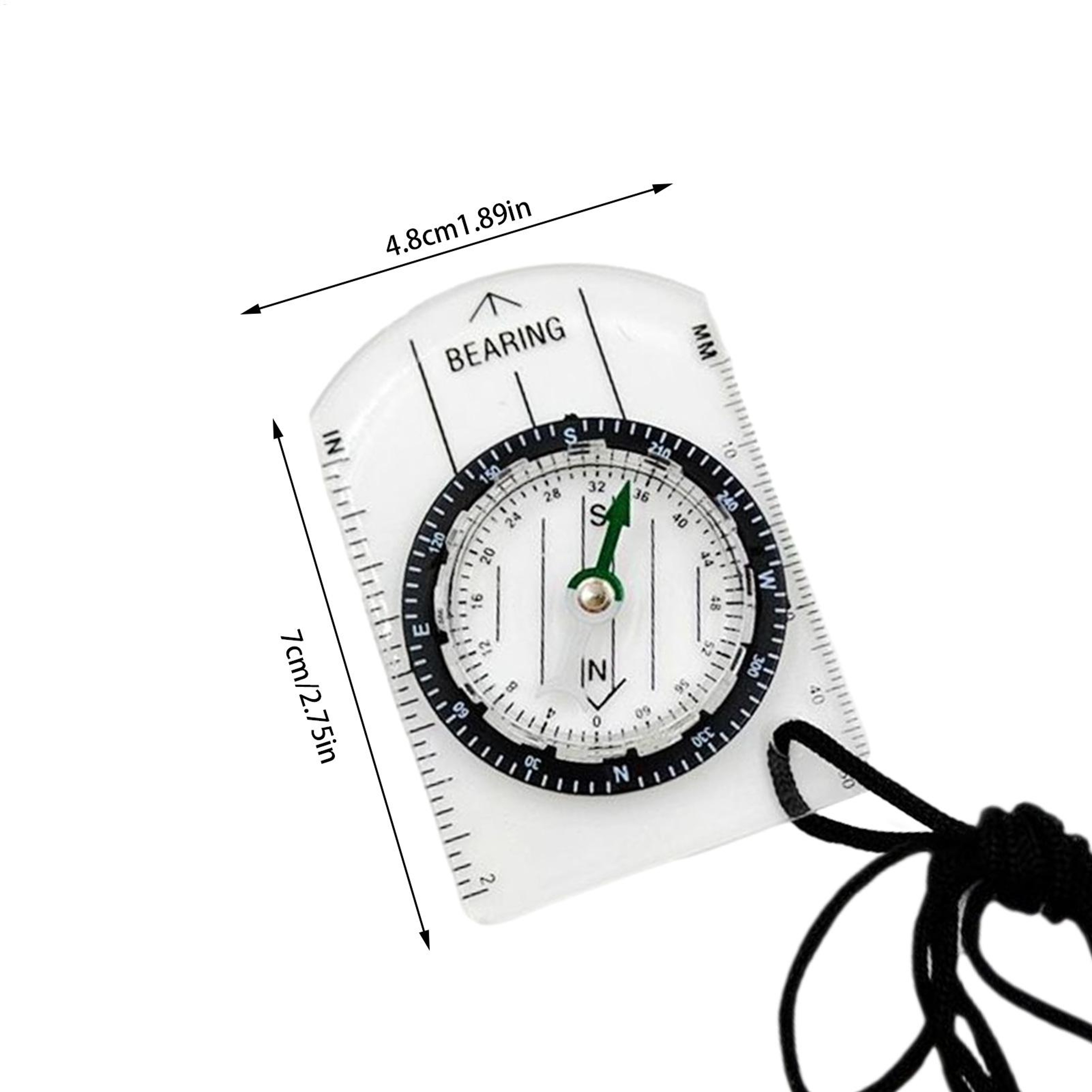 Transparent Compass  Map Ruler For Hiking And Camping 5