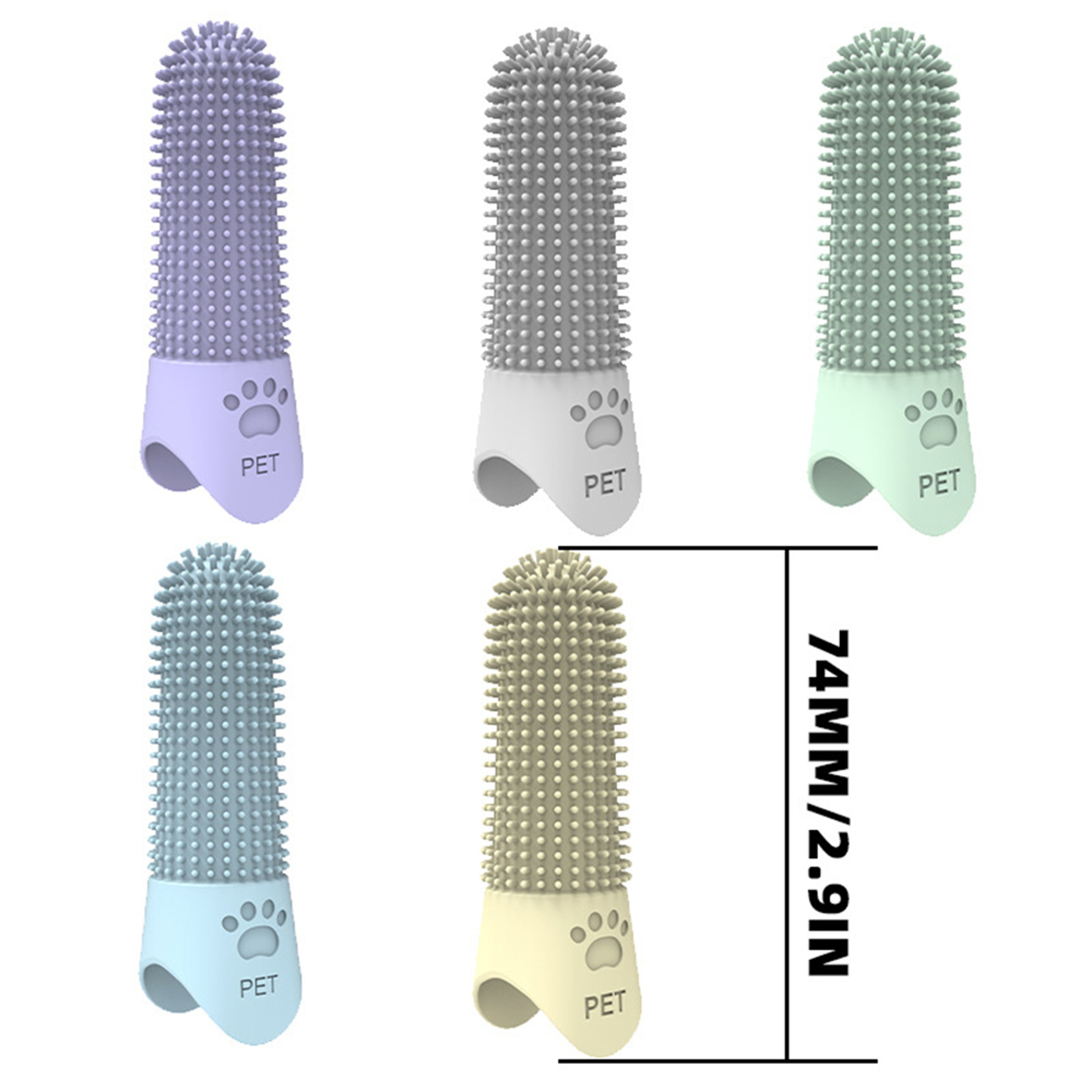 Premium Silicone Pet Toothbrush For Cats  Dogs Soft Tartar Removal Dental Care Brush 1