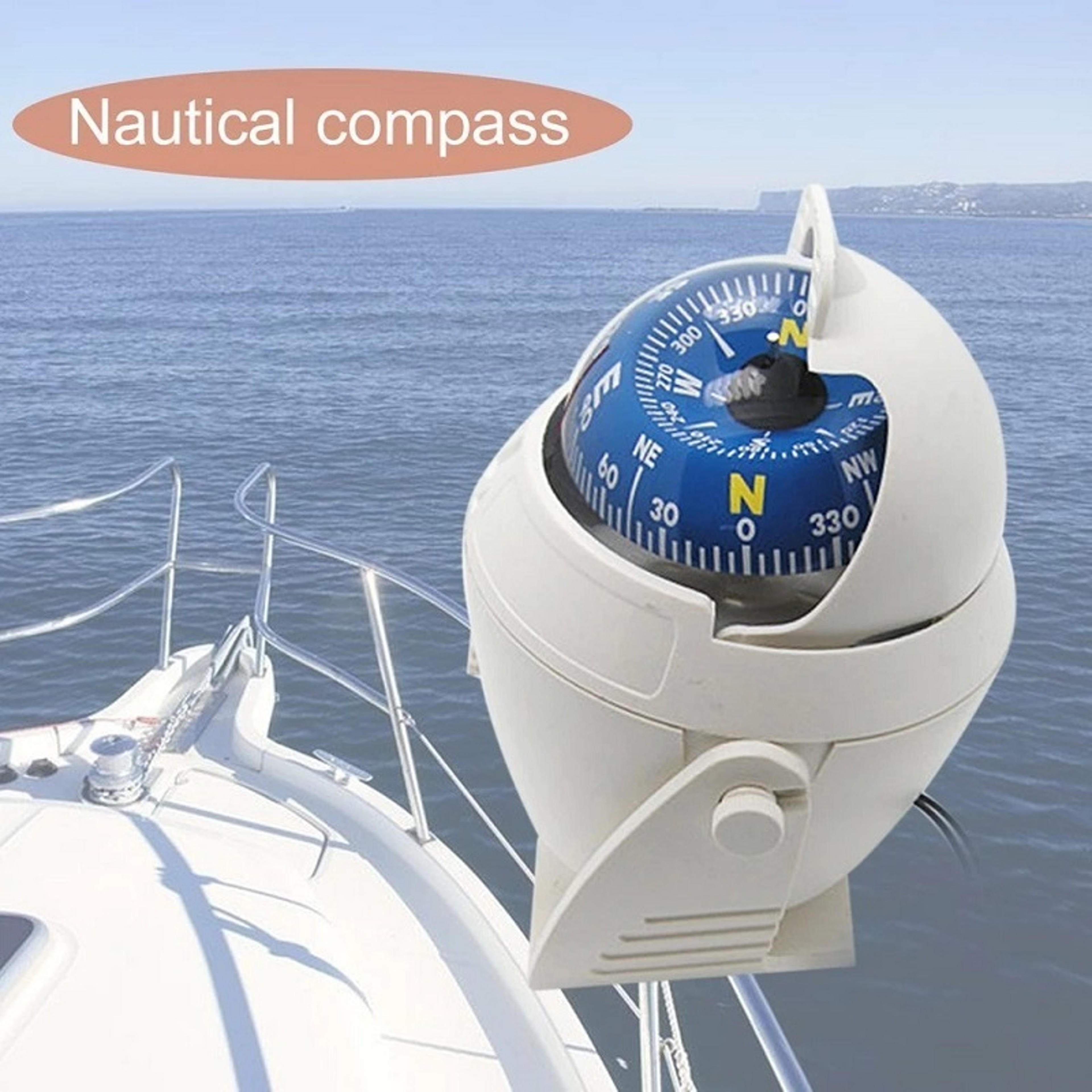 Premium Waterproof Nautical Compass with LED Night Navigation Light – view 4
