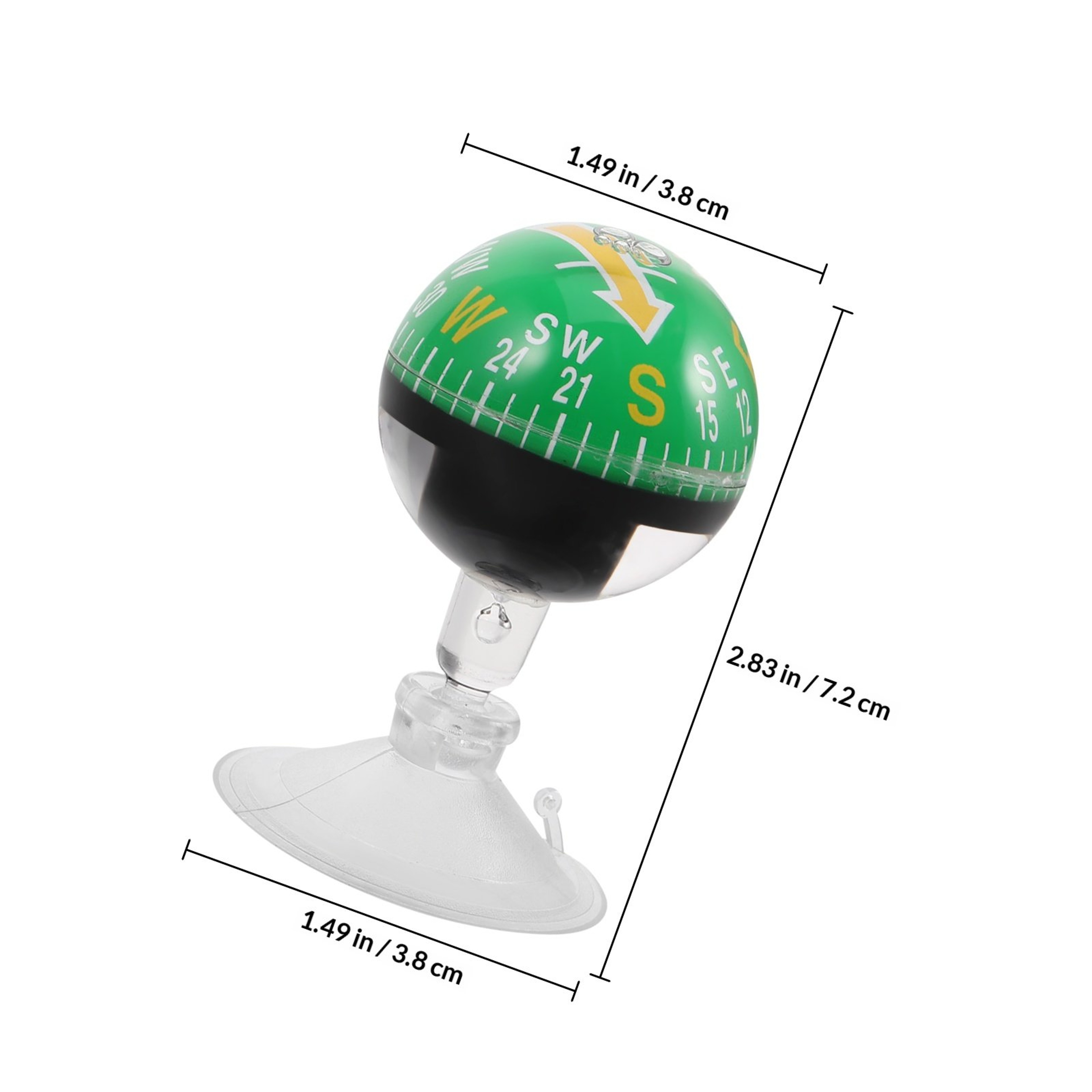 Premium Portable Car Compass Dashboard Mount Suction Cup Vehicle & Outdoor Hiking Navigation – view 5