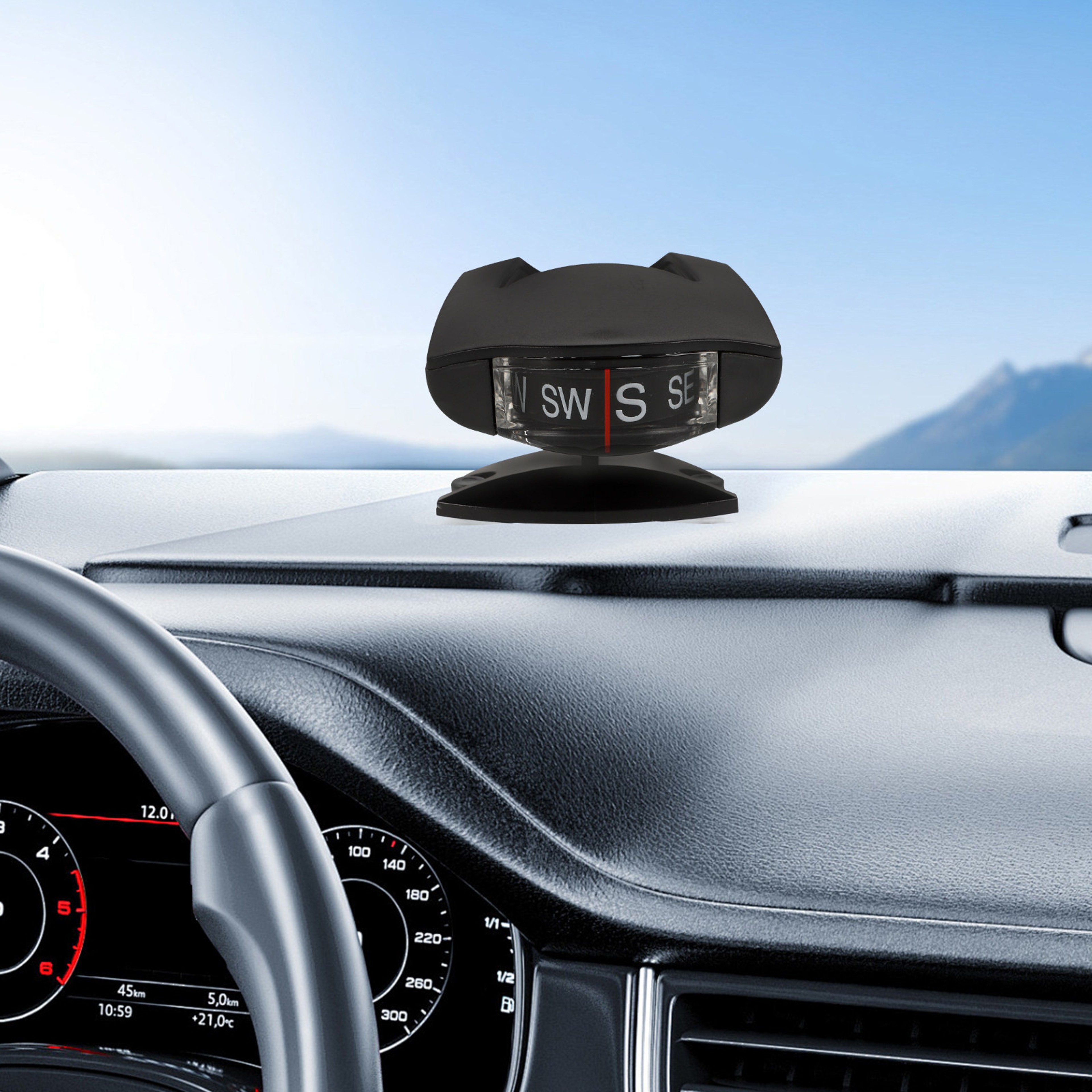 High Precision Vehicle Car Compass with Dashboard Inclinometer for Motorcycles & Boats – view 4