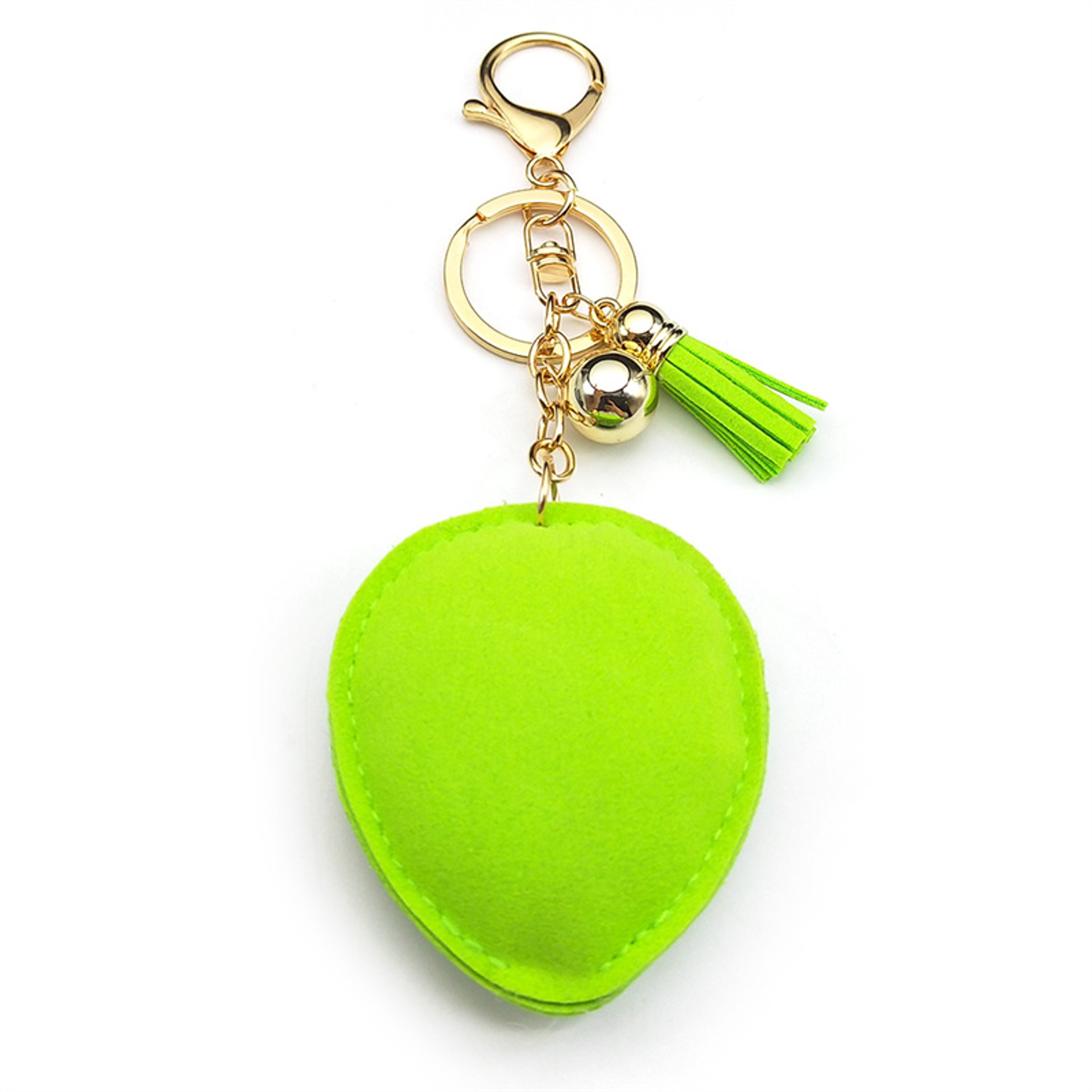 Alien Crystal Keychain with Green Tassel Bag Charm – view 4